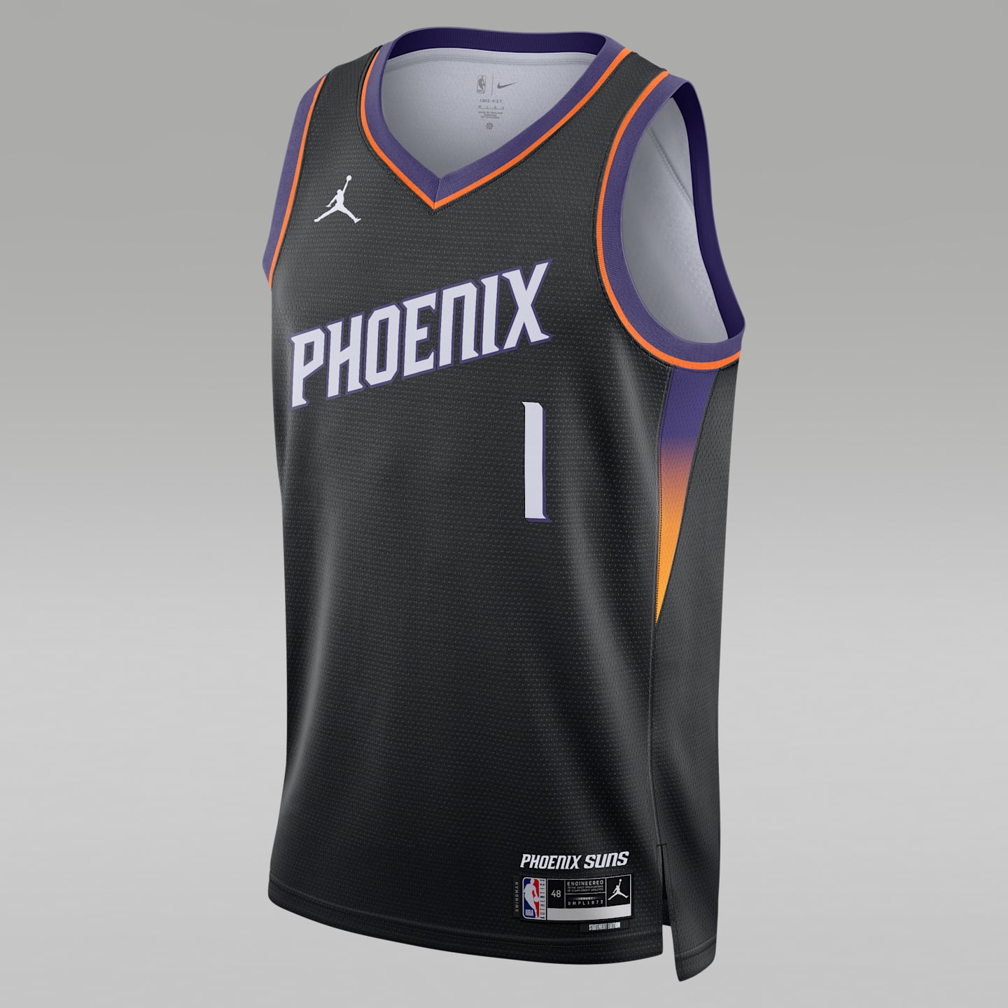 Мужское джерси Nike Phoenix Suns 2025/26 Statement Edition Swingman Dri-FIT NBA, цвет: Чёрный — фото 1