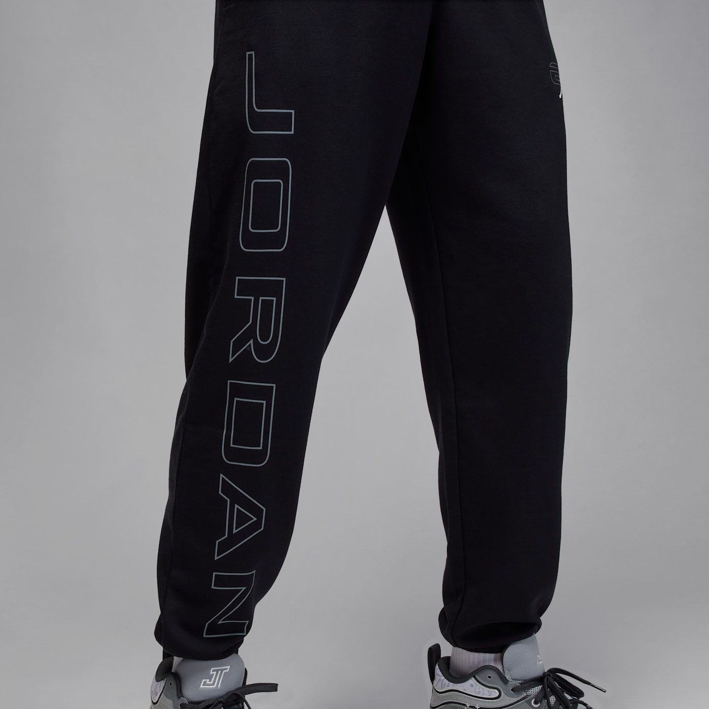 Мужские флисовые брюки Jordan Sport Crossover, цвет: Чёрный / Дымчатый серый — фото 4