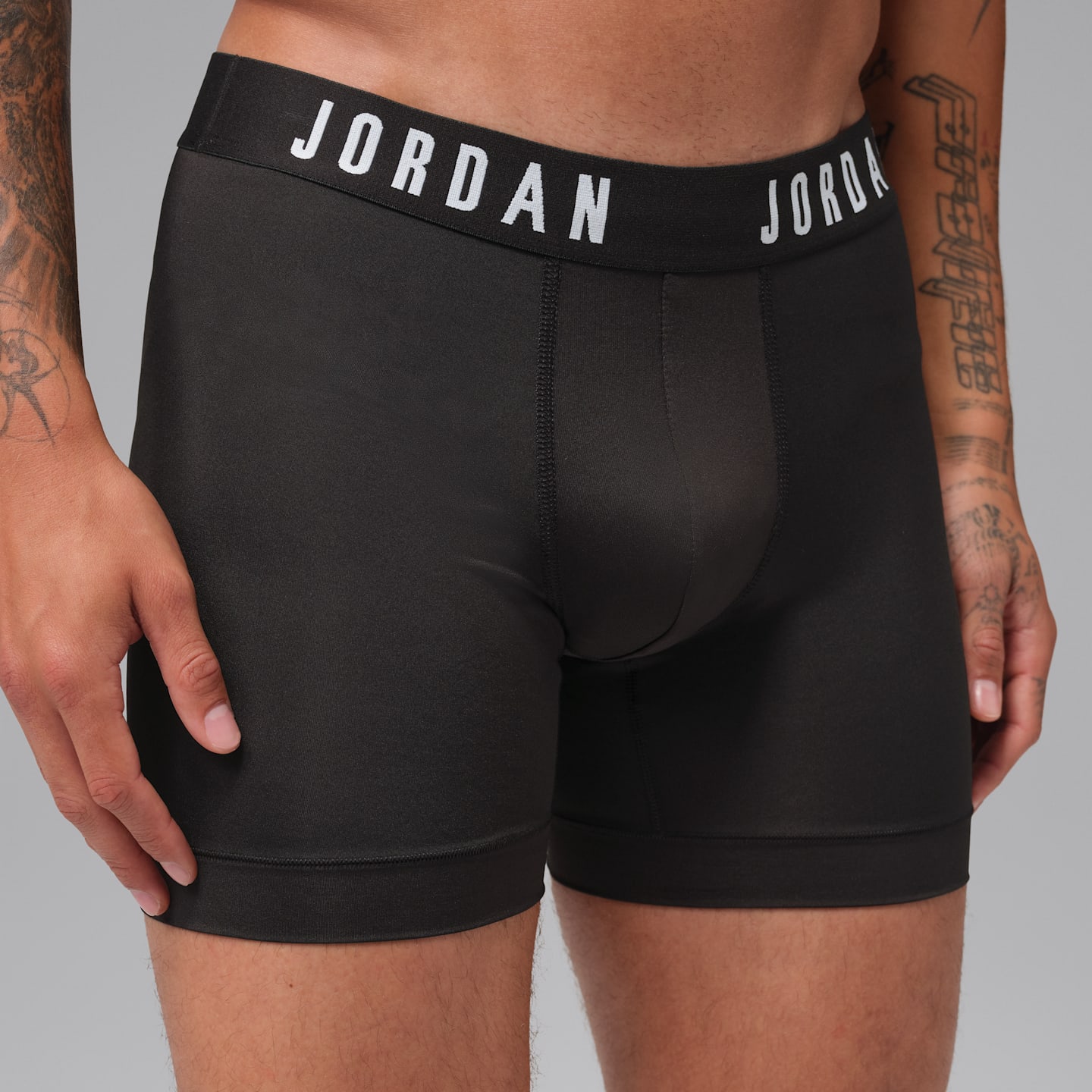 Мужские трусы-боксеры Jordan Dri-FIT из полиэстера, набор из 5 шт, цвет: Чёрный — фото 2