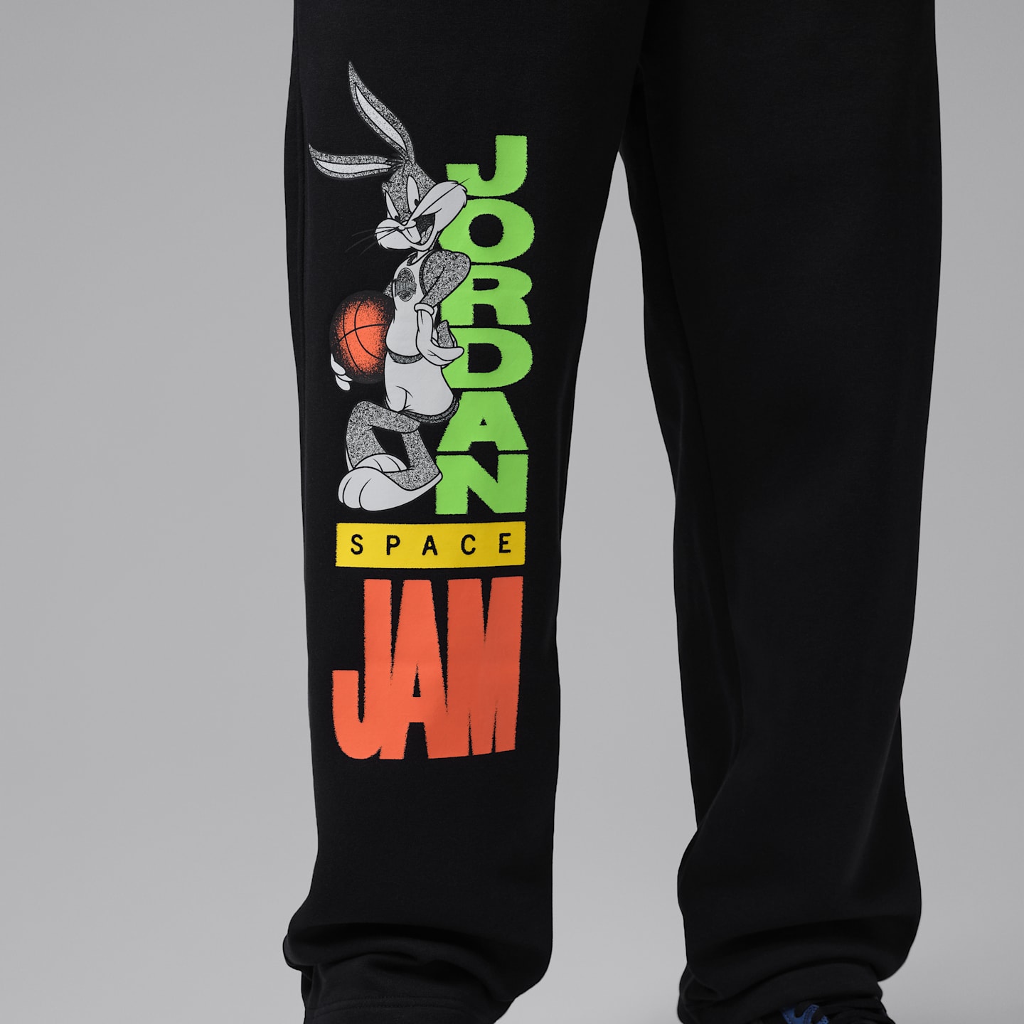 Мужские брюки Jordan Brooklyn Space Jam Fleece Cuffed, цвет: Чёрный — фото 5