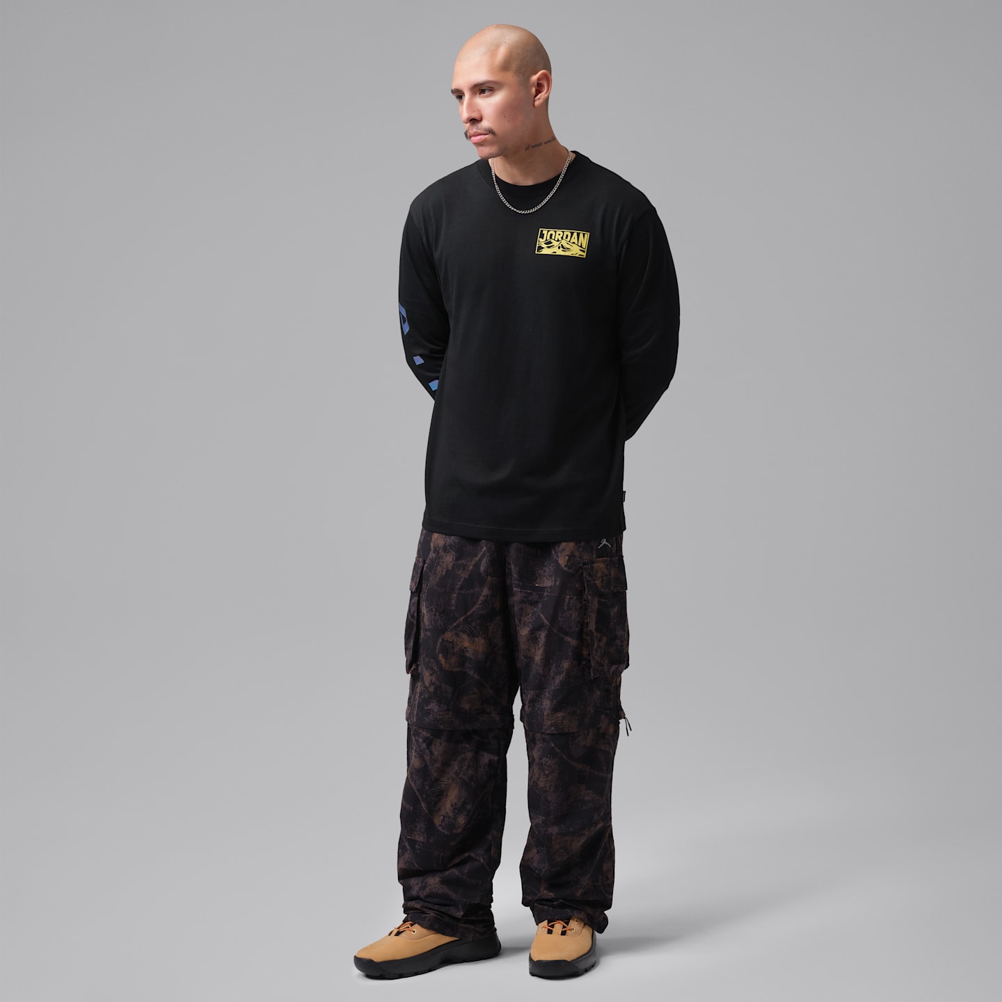 Мужская футболка Jordan Flight Mountainside Long-Sleeve, цвет: Чёрный — фото 8
