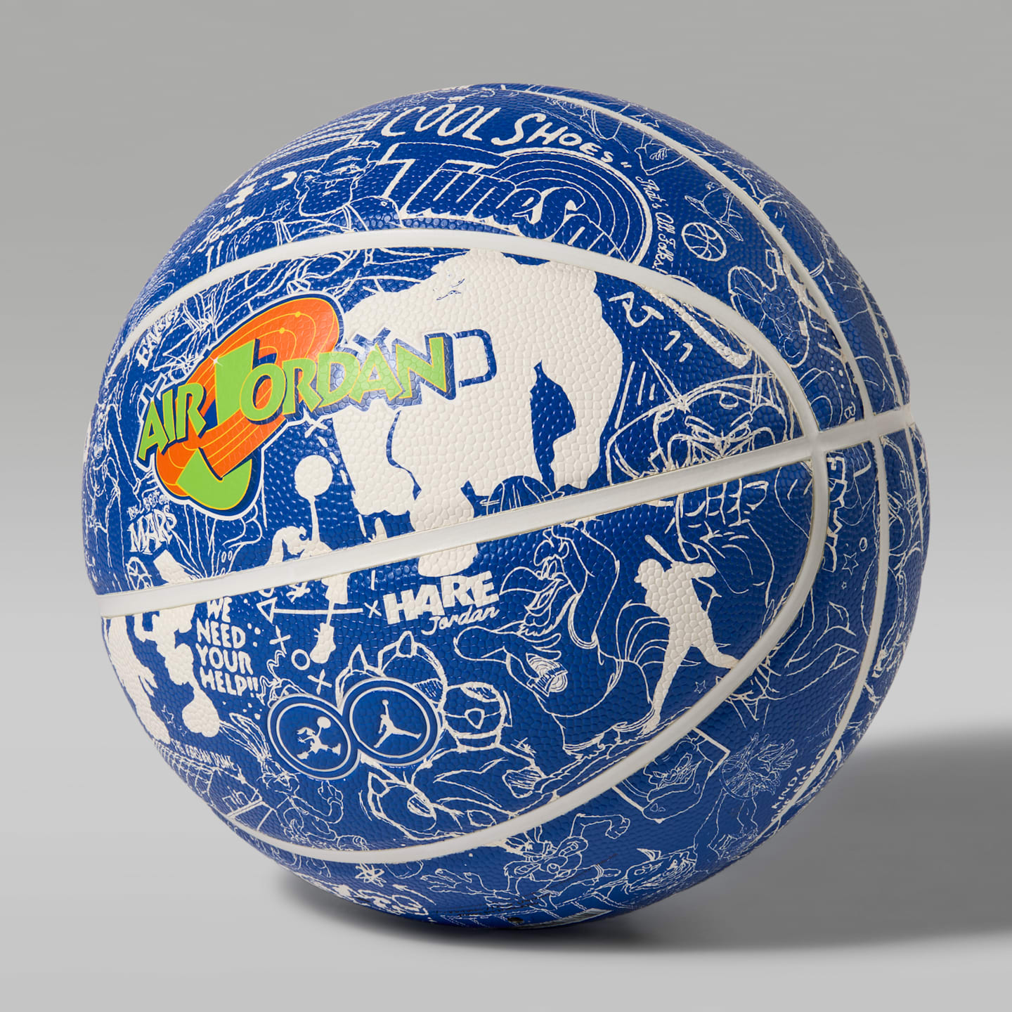 Мяч Jordan x Space Jam All-Court Basketball для детей, цвет: Разноцветный / Королевский синий