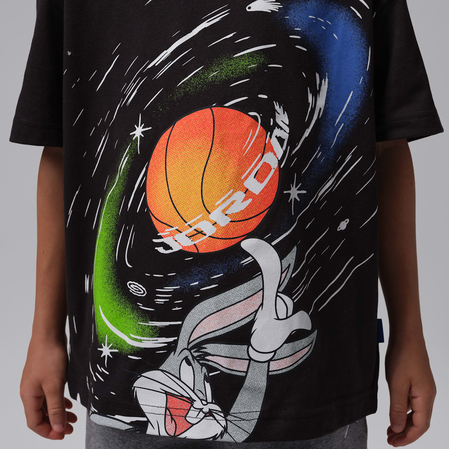 Детская футболка Jordan Space Jam 30 Ball Spin, цвет: Чёрный — фото 4