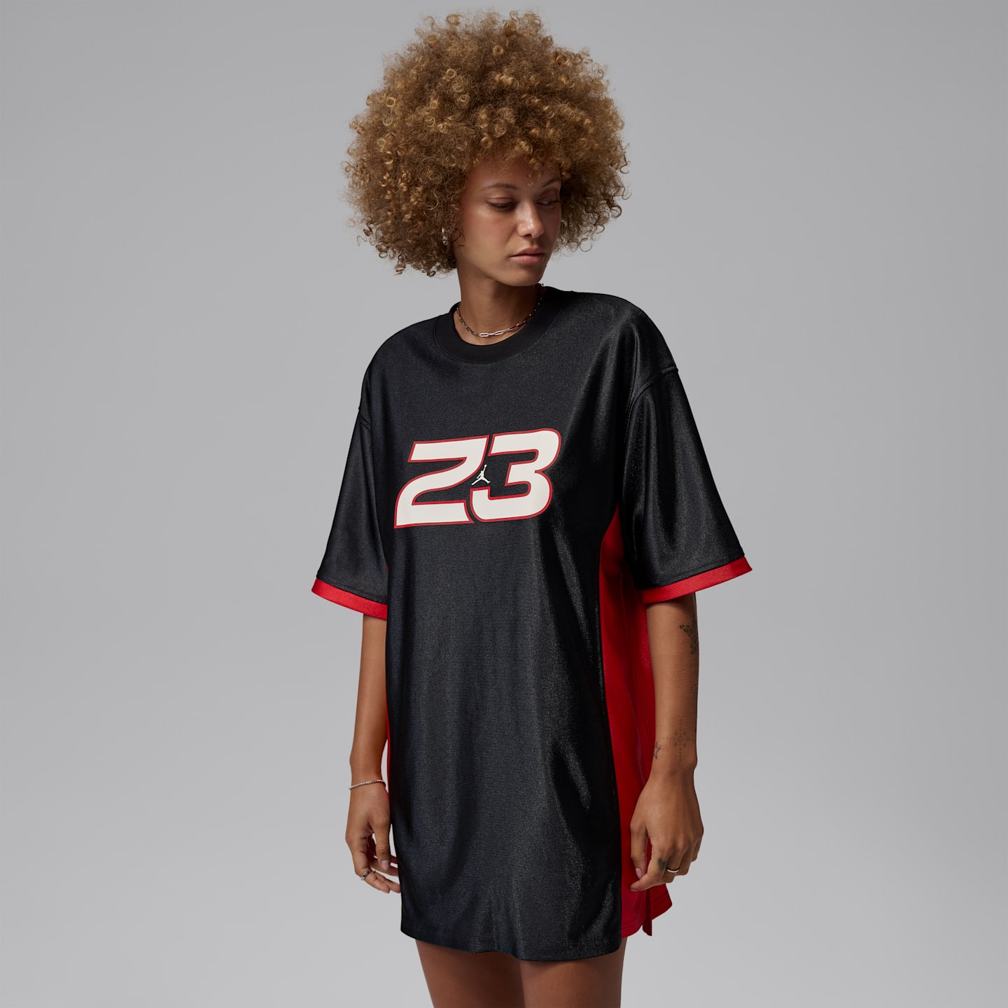 Женское трикотажное джерси Jordan Brooklyn, цвет: Чёрный / Красный — фото 1