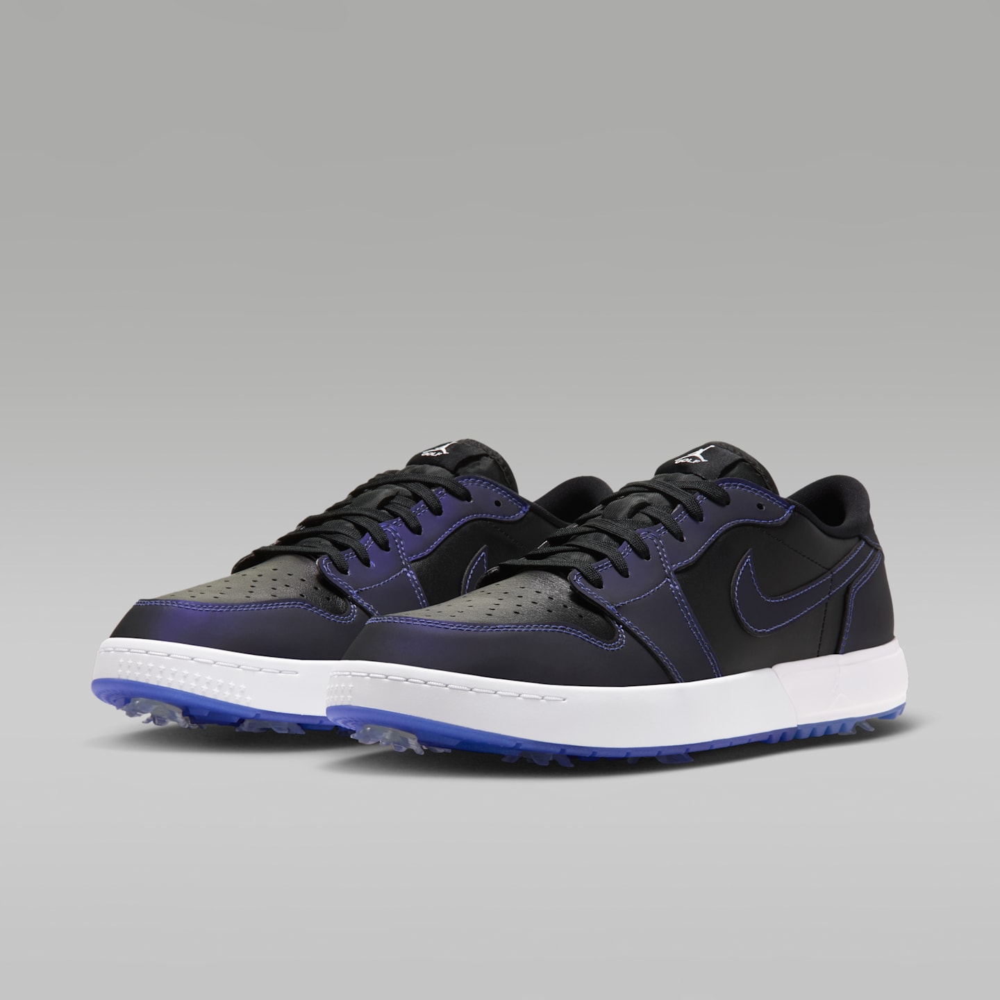 Мужские кроссовки Air Jordan 1 Low G Spiked "Space Jam" Golf Shoes, цвет: Чёрный / Разноцветный — фото 5