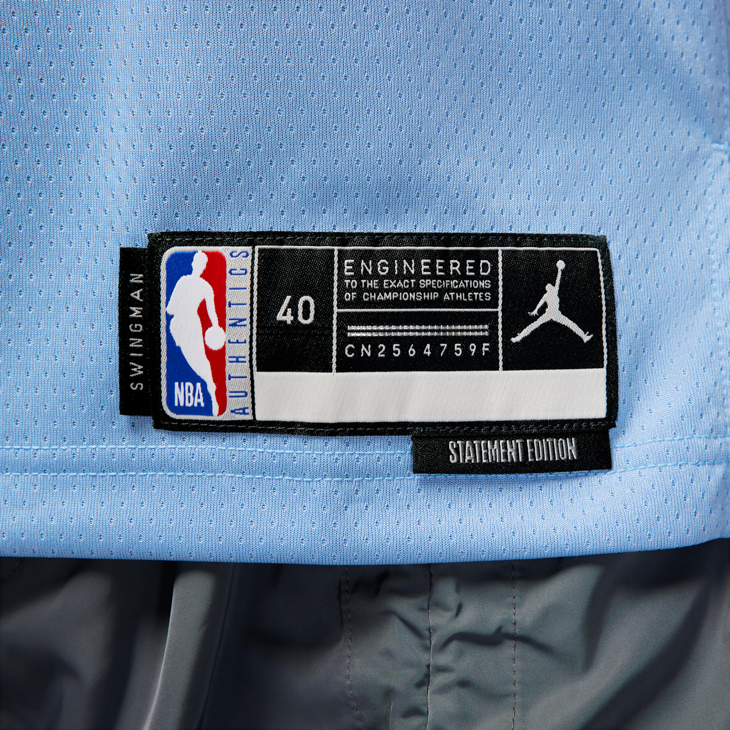 Мужской топ Jordan Memphis Grizzlies Statement Edition Dri-FIT NBA Swingman Jersey, цвет: Светлый синий — фото 6