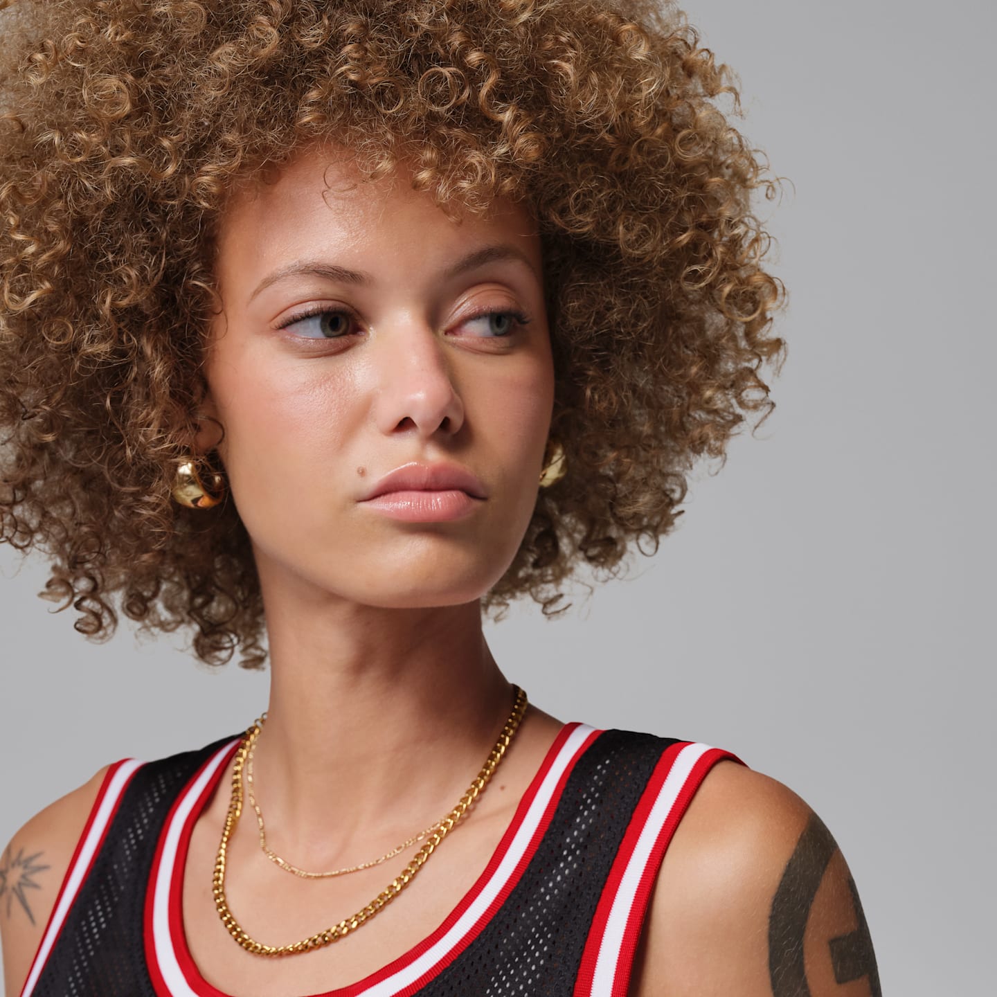 Женский топ Jordan Brooklyn Jersey, цвет: Чёрный / Красный — фото 3