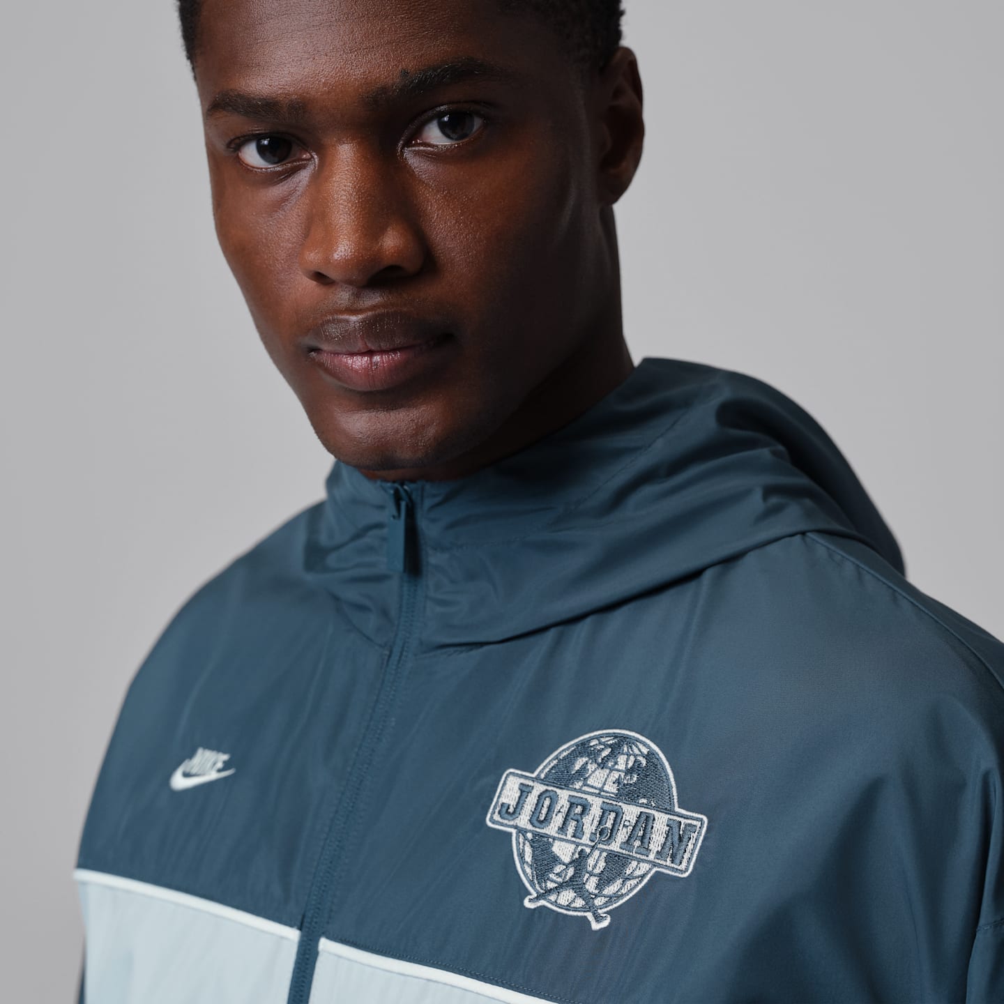 Мужская спортивная куртка Jordan Brooklyn, цвет: Синий / Белый — фото 3