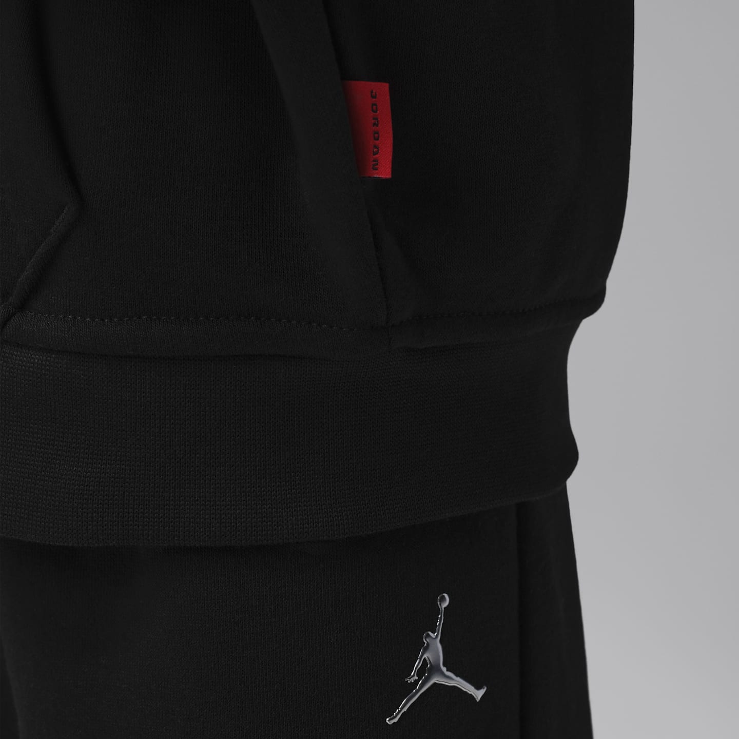 Детские худи Jordan Brooklyn Fleece Baby (12-24M) 2-Piece Full-Zip Set, цвет: Чёрный — фото 7