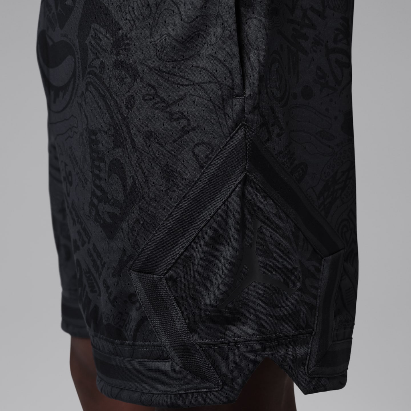 Мужские шорты Jordan Sport Dri-FIT Diamond, цвет: Почти чёрный / Чёрный — фото 5