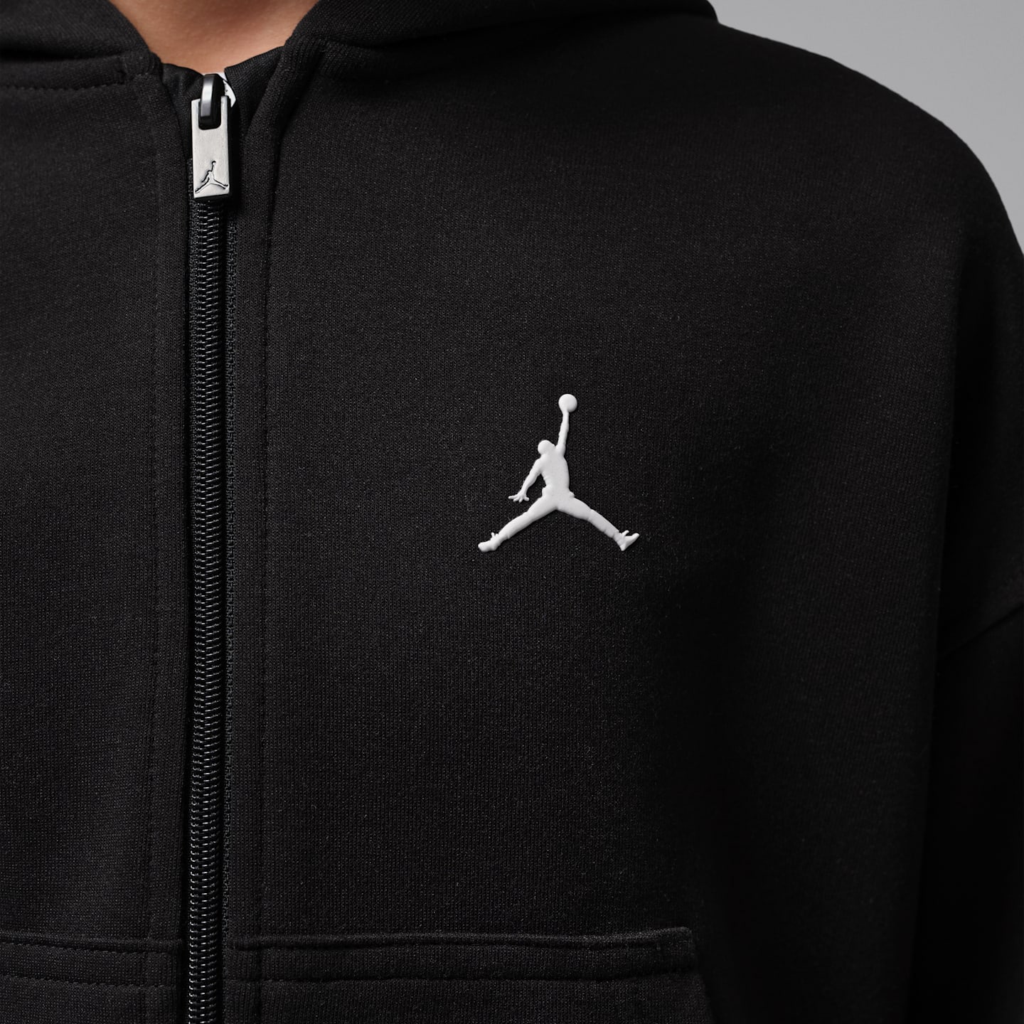 Детское спортивное худи на молнии Jordan Dri-FIT Perform, цвет: Чёрный — фото 4