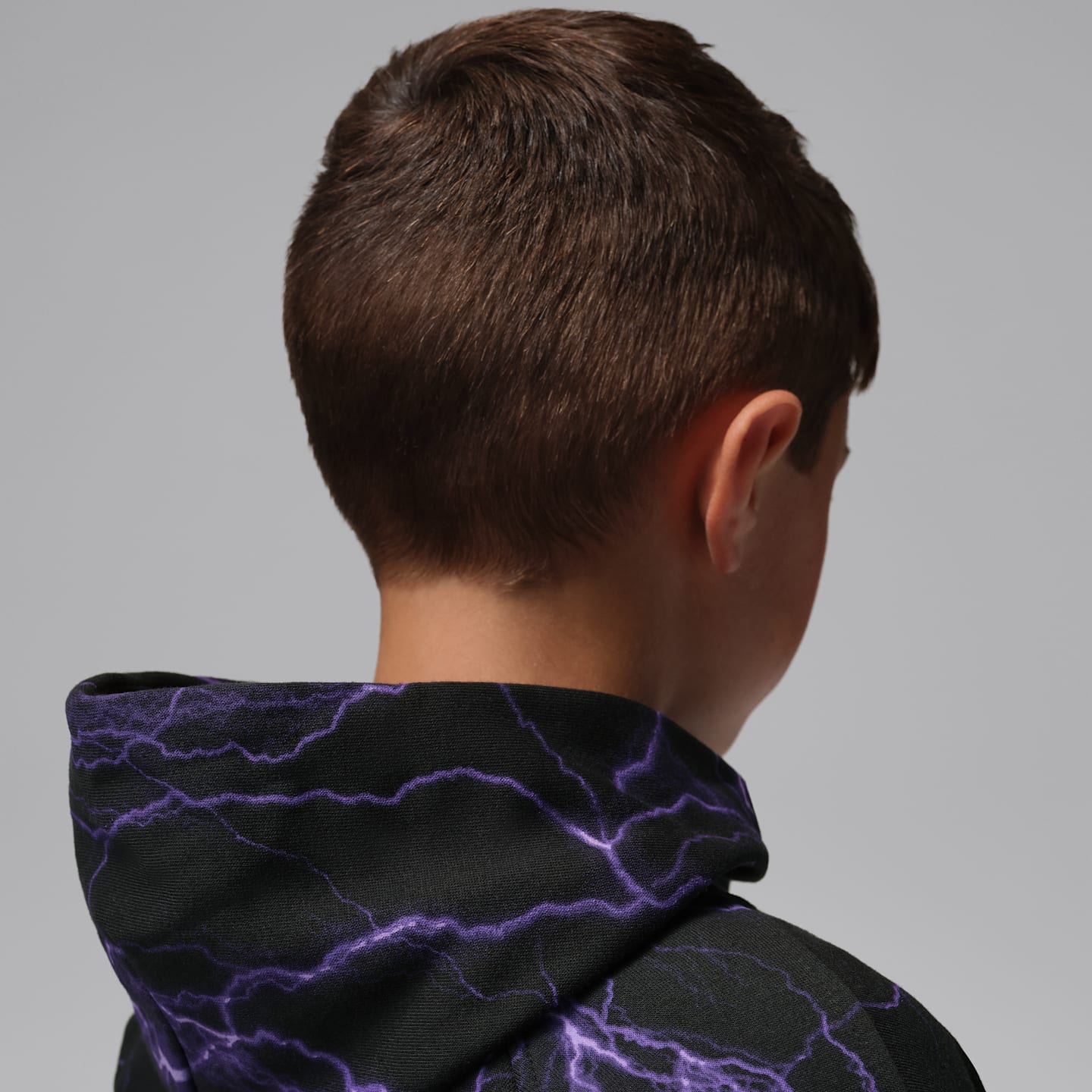 Детское худи Jordan Shock and Ahhh Fleece Pullover, цвет: Чёрный — фото 7
