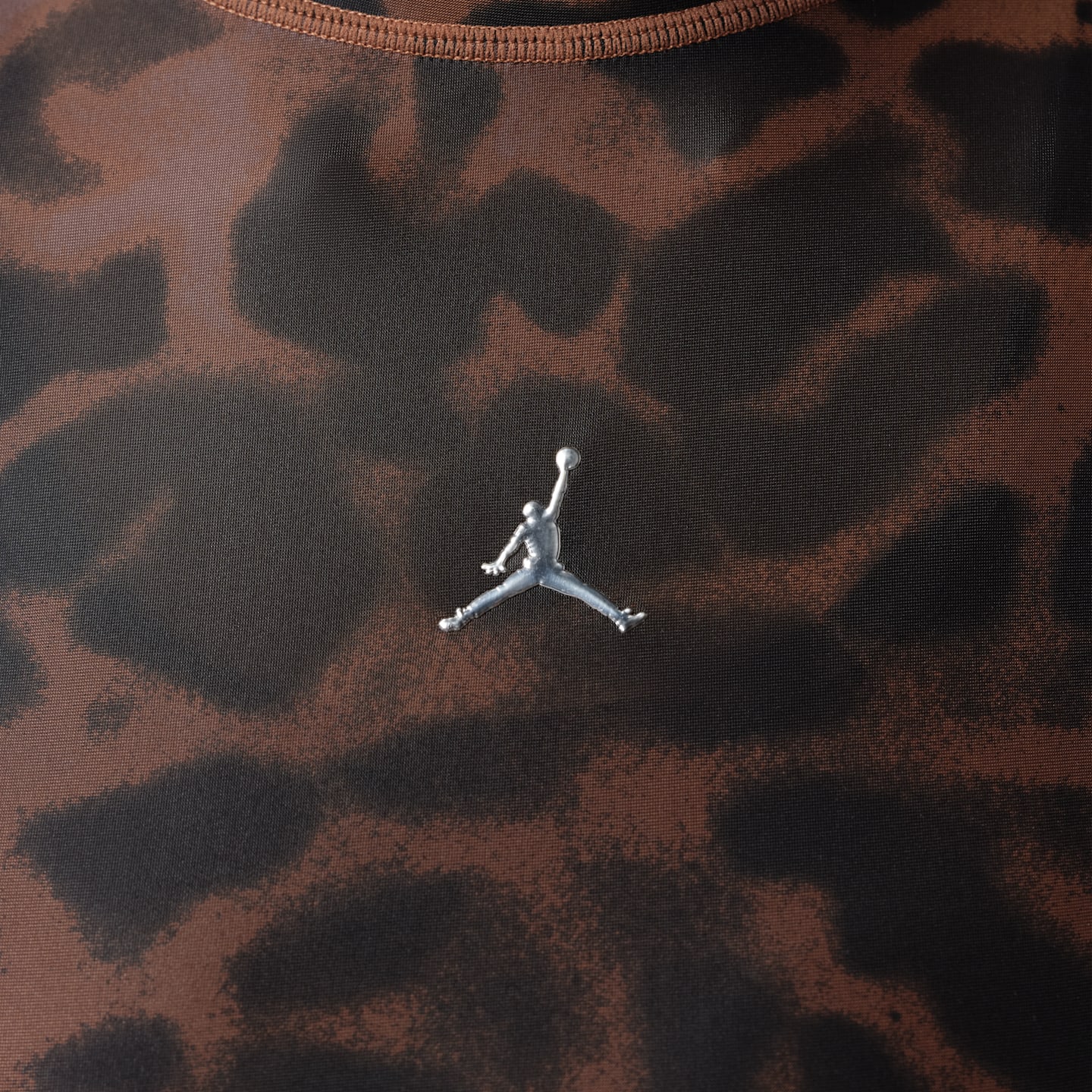 Женский сетчатый лонгслив Jordan Flight, цвет: Рыжевато-коричневый — фото 4