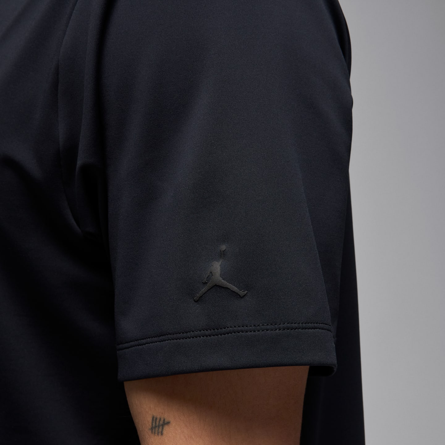 Мужская футболка для гольфа Jordan Sport с воротником-стойкой, цвет: Чёрный — фото 5