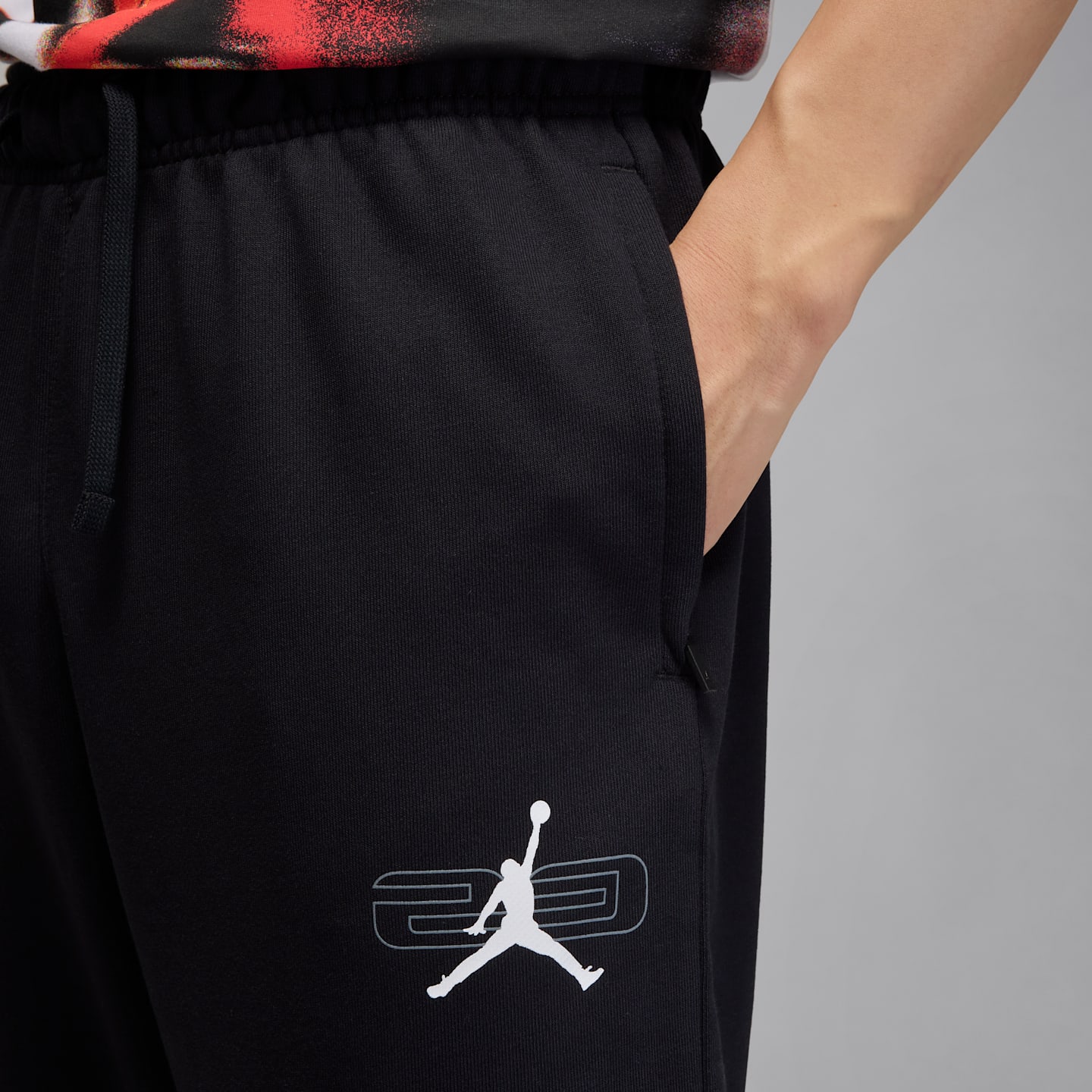Мужские флисовые брюки Jordan Sport Crossover, цвет: Чёрный / Дымчатый серый — фото 3
