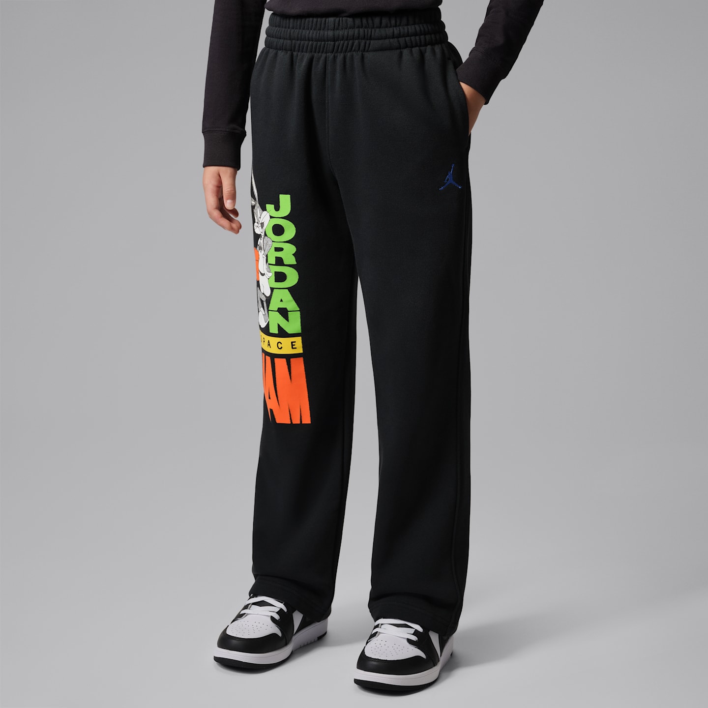 Детские брюки Jordan Space Jam 30 Bugs Fleece, цвет: Чёрный — фото 1