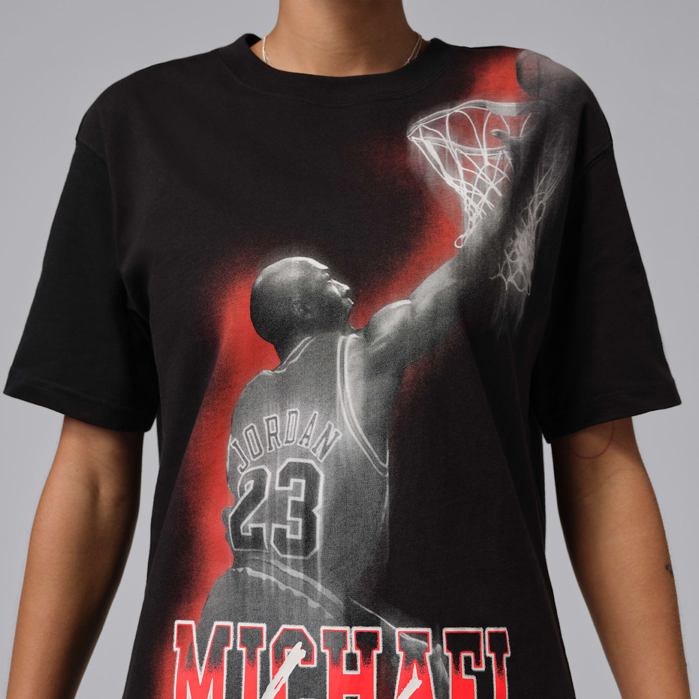 Женская футболка Jordan Sport Heritage Dri-FIT с принтом, цвет: Чёрный — фото 4