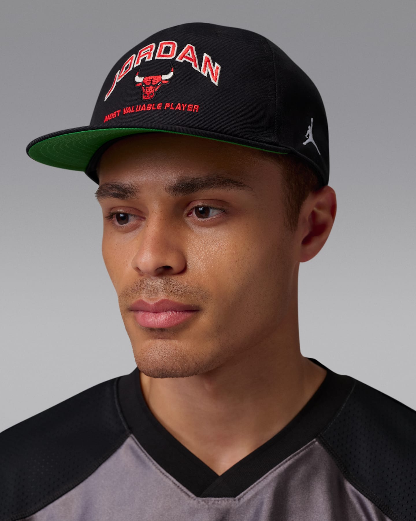 Кепка Jordan Pro Unstructured с прямым козырьком, цвет: Чёрный / Зелёный — фото 7