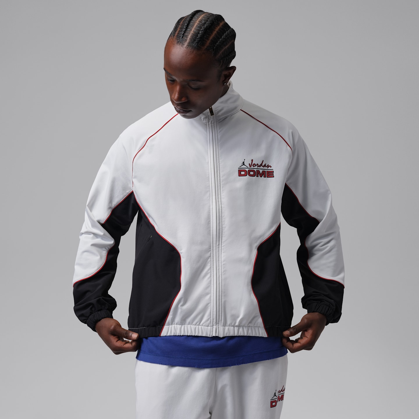 Мужской пиджак Jordan Sport Dome Jam Suit, цвет: Снежный белый / Чёрный — фото 2