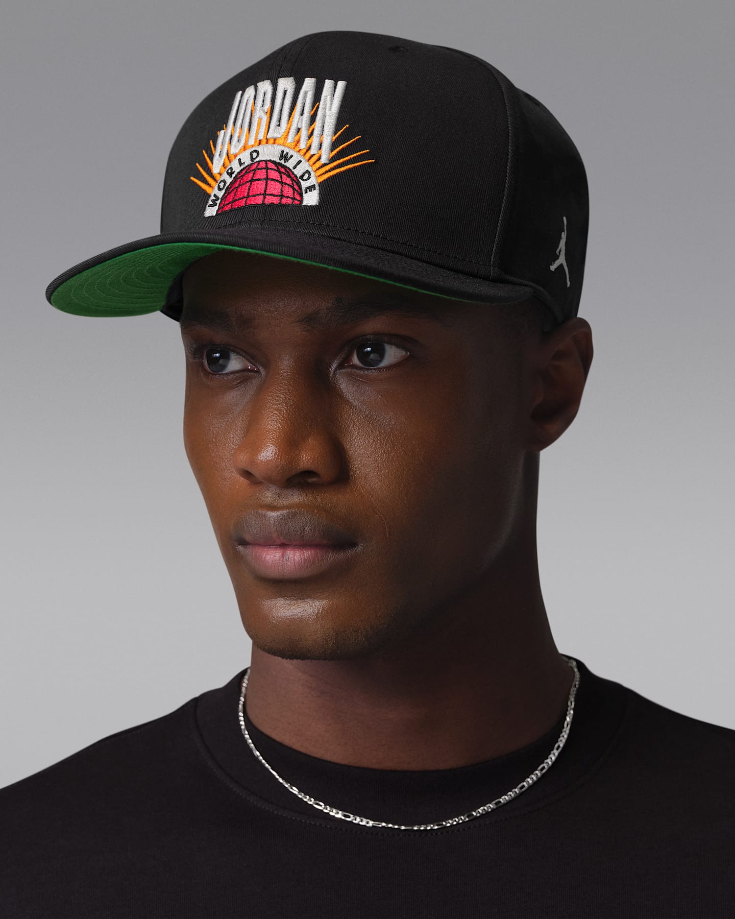 Кепка Jordan Essentials Pro Structured с прямым козырьком, цвет: Чёрный / Зелёный — фото 7