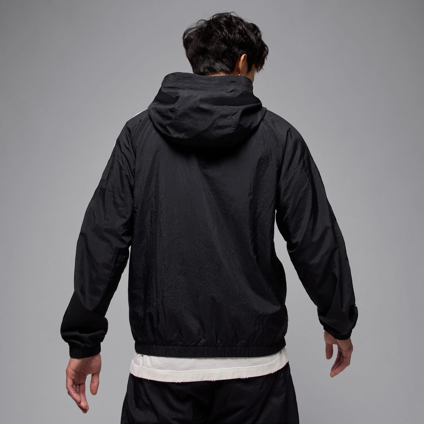 Мужская куртка Jordan Sport Classic Hooded, цвет: Чёрный / Белый — фото 2