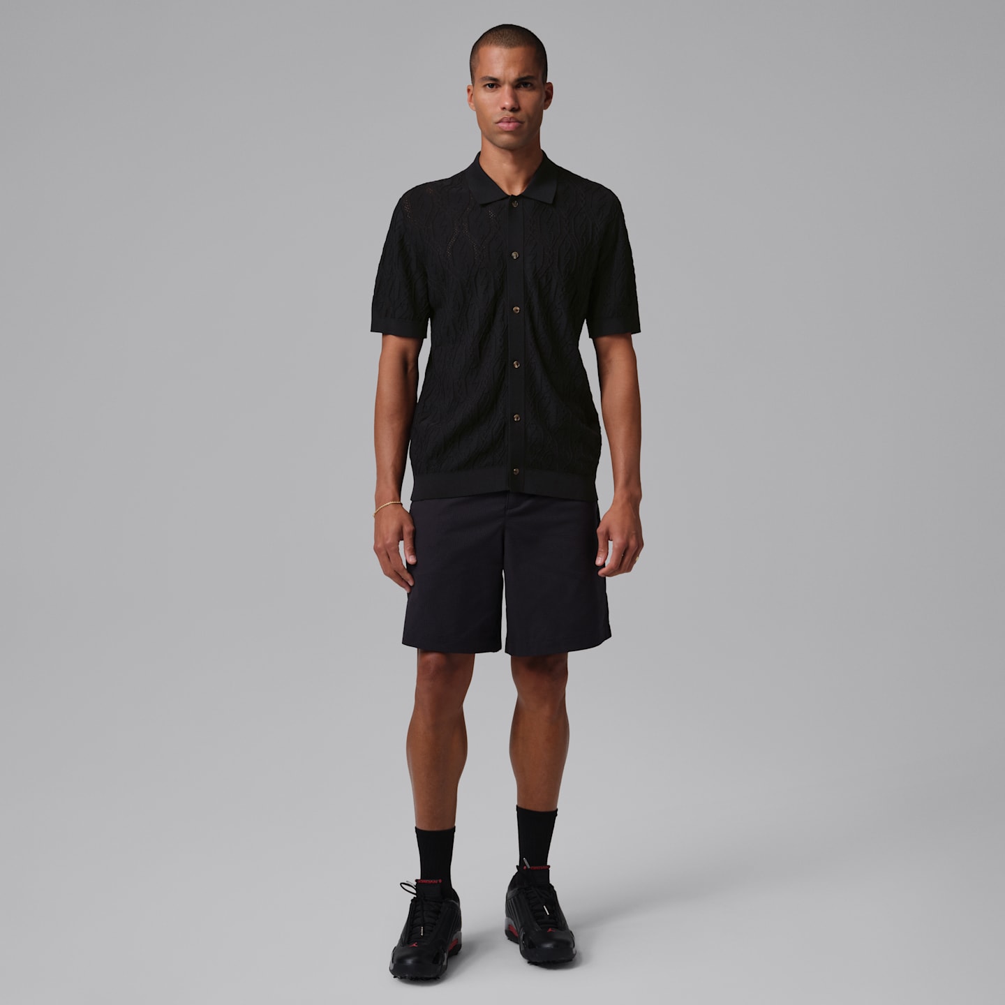 Мужские кроссовки Jordan Sport Golf Button-Down, цвет: Чёрный — фото 7