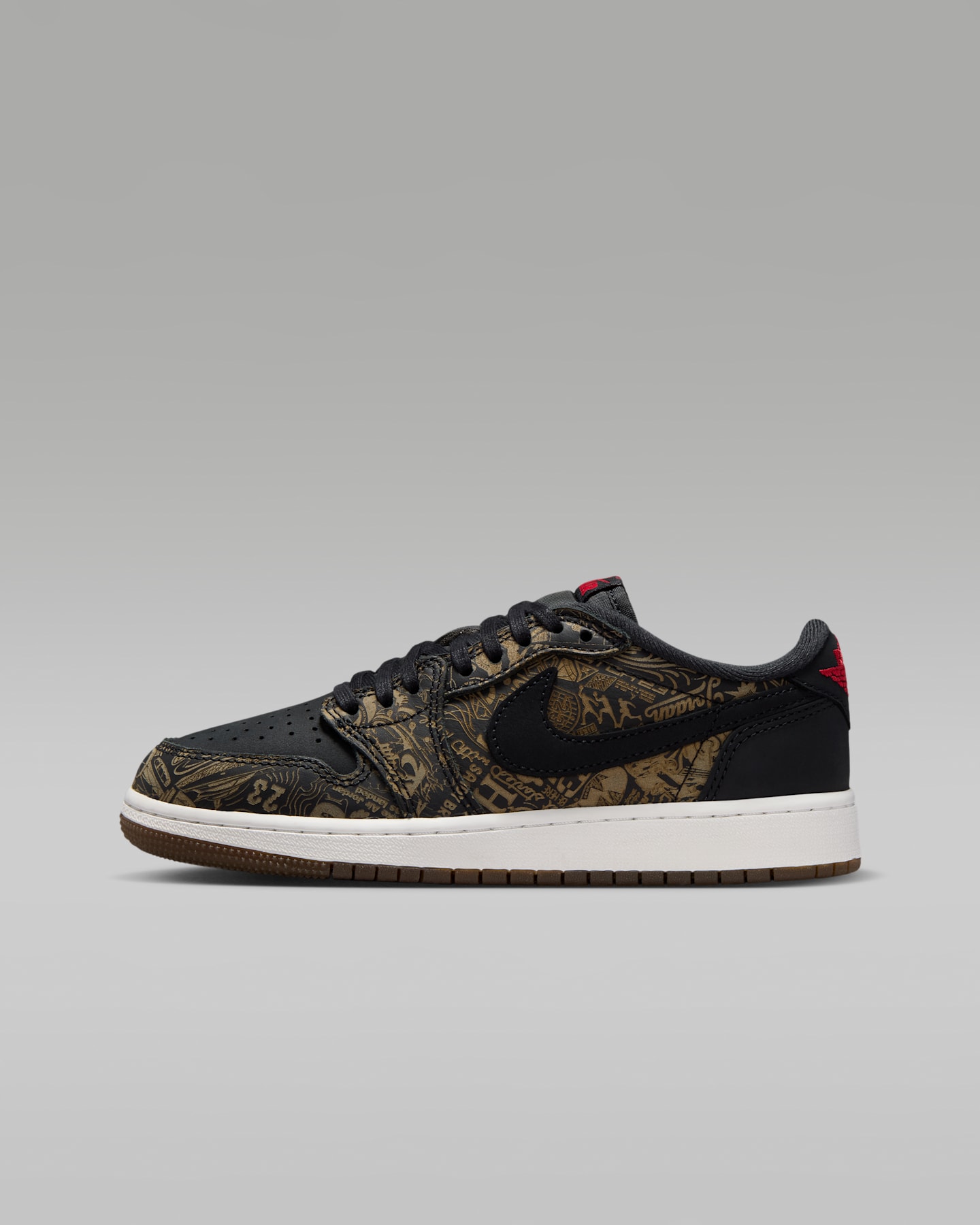 Мужские кроссовки Air Jordan 1 Low OG "Laser" Shoes, цвет: Чёрный / Palomino — фото 10