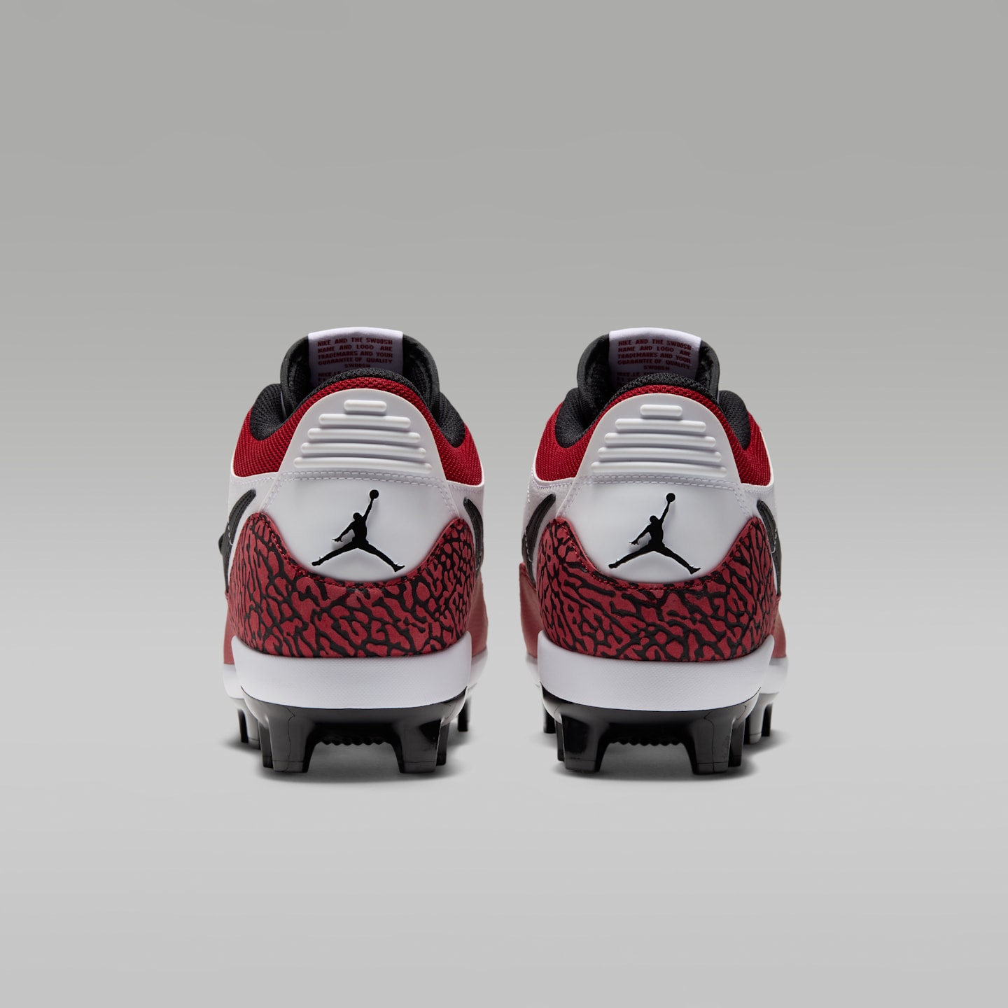 Мужские бутсы Jordan Legacy 312 Low MCS Baseball, цвет: Белый / Красный — фото 6