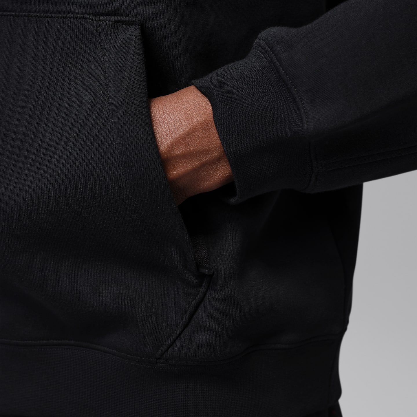 Мужское худи Jordan Sport Hoop Fleece, цвет: Чёрный — фото 5