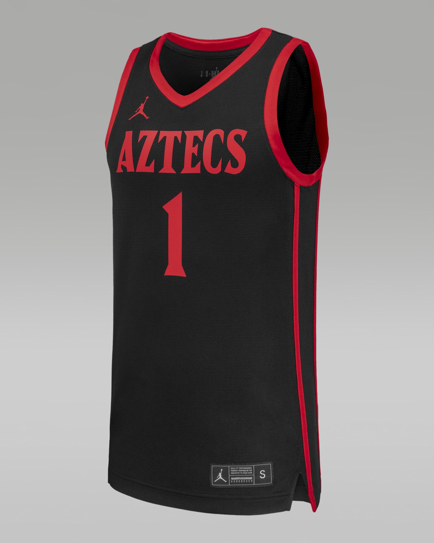 Мужской топ Jordan San Diego State Basketball College Replica Jersey, цвет: Чёрный — фото 3