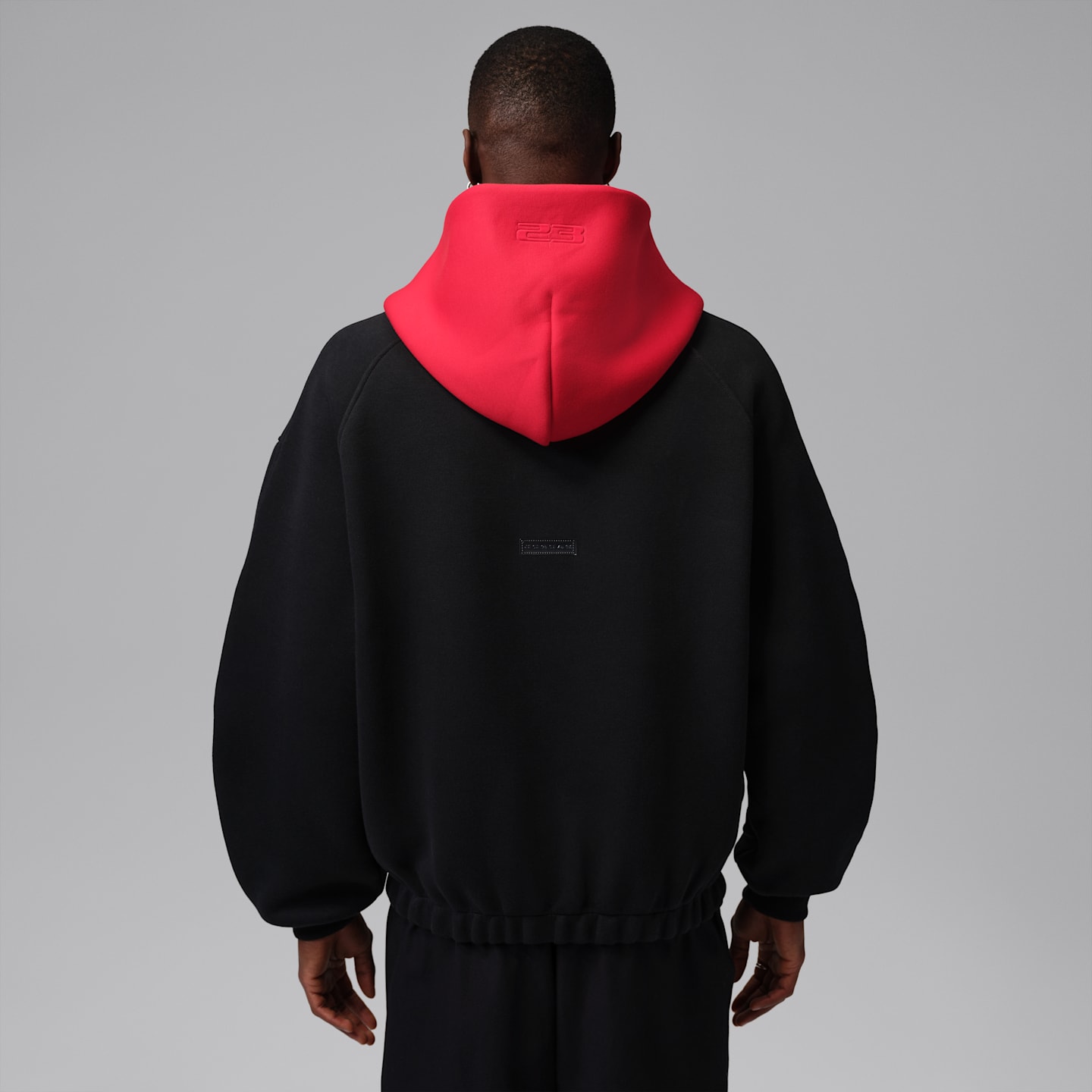 Мужской свитер Jordan Flight Zip-Up, цвет: Чёрный / Красный — фото 2