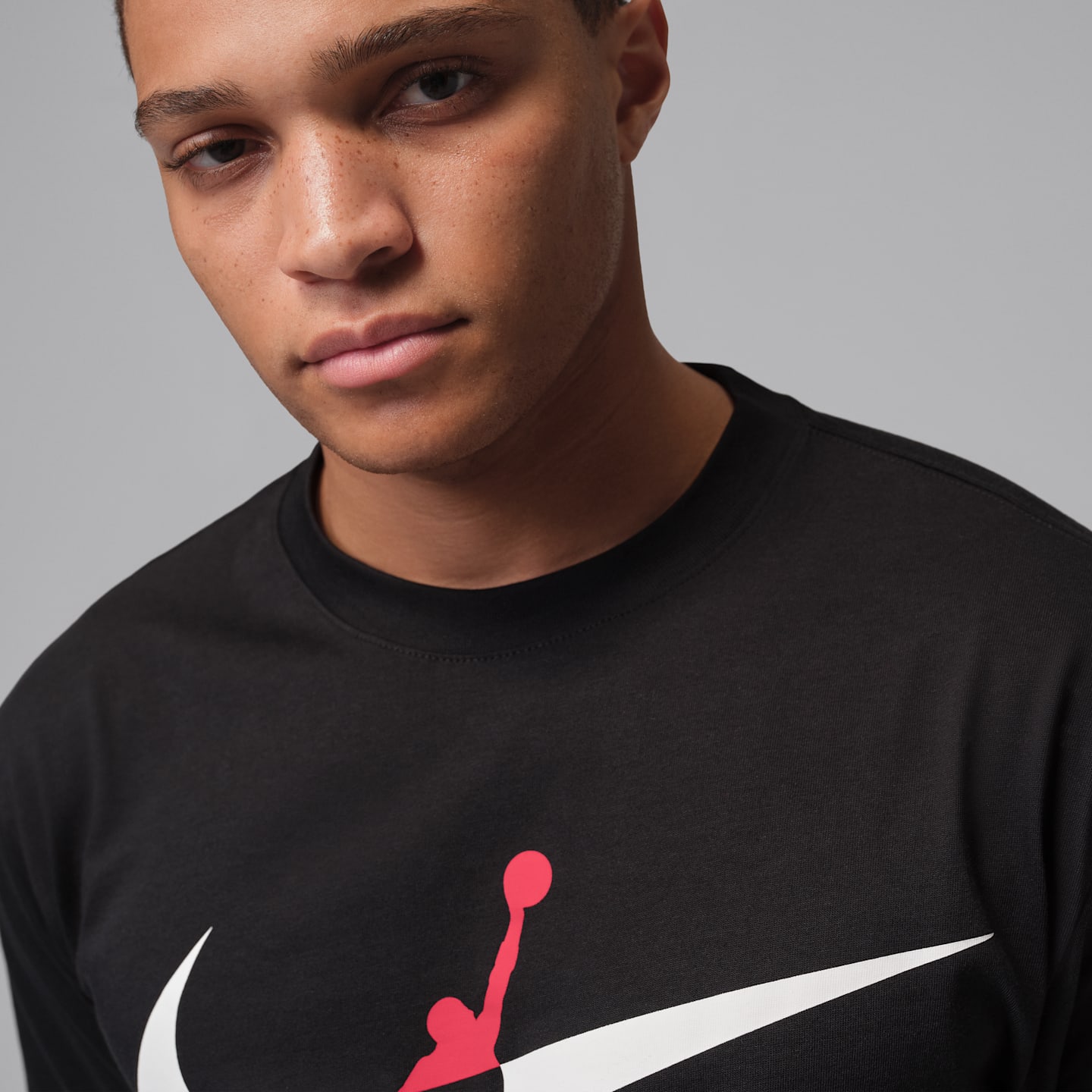 Мужская футболка Jordan Brooklyn Jumpman, цвет: Чёрный / Белый — фото 3