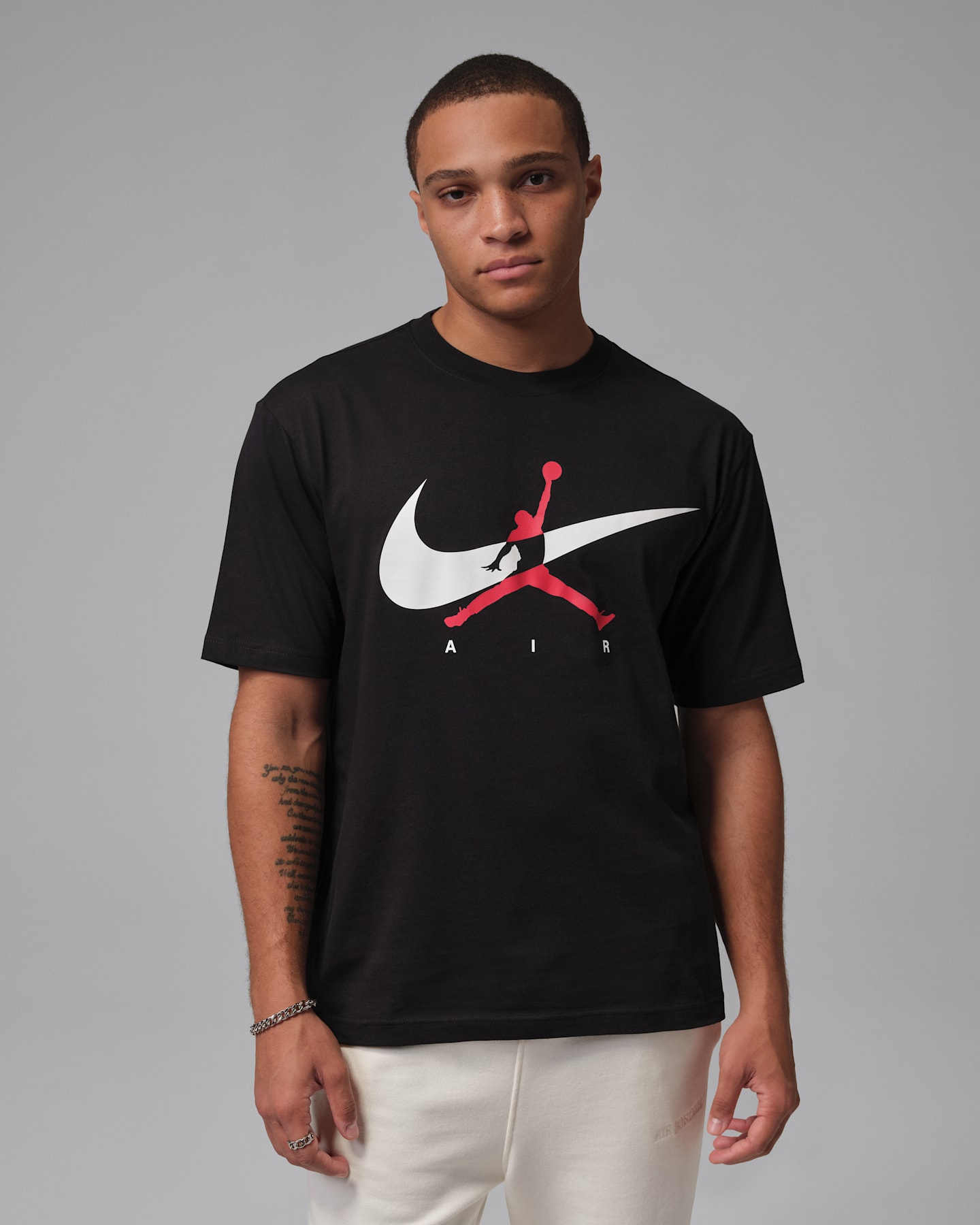 Мужская футболка Jordan Brooklyn Jumpman, цвет: Чёрный / Белый — фото 5