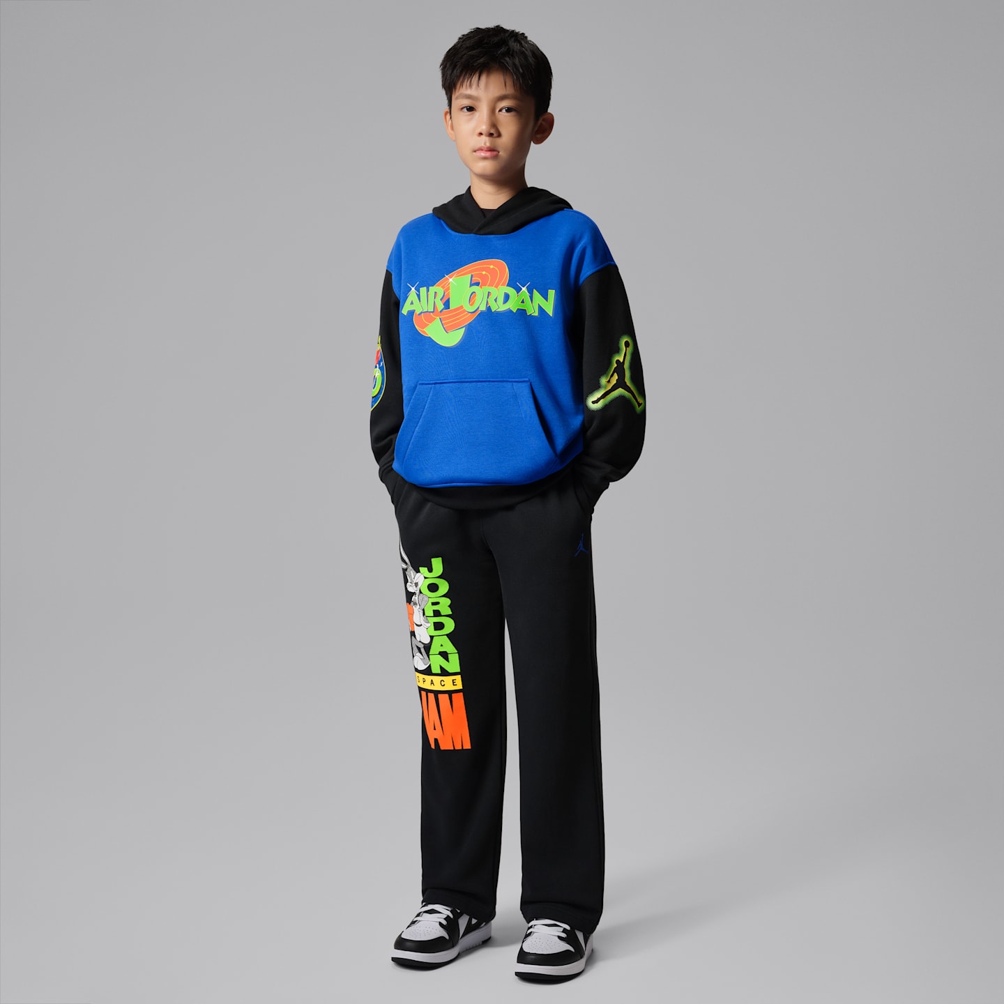 Детские брюки Jordan Space Jam 30 Bugs Fleece, цвет: Чёрный — фото 7