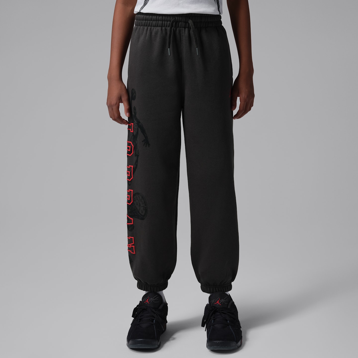 Детские брюки Jordan Brooklyn Fireside Fleece, цвет: Почти чёрный — фото 1