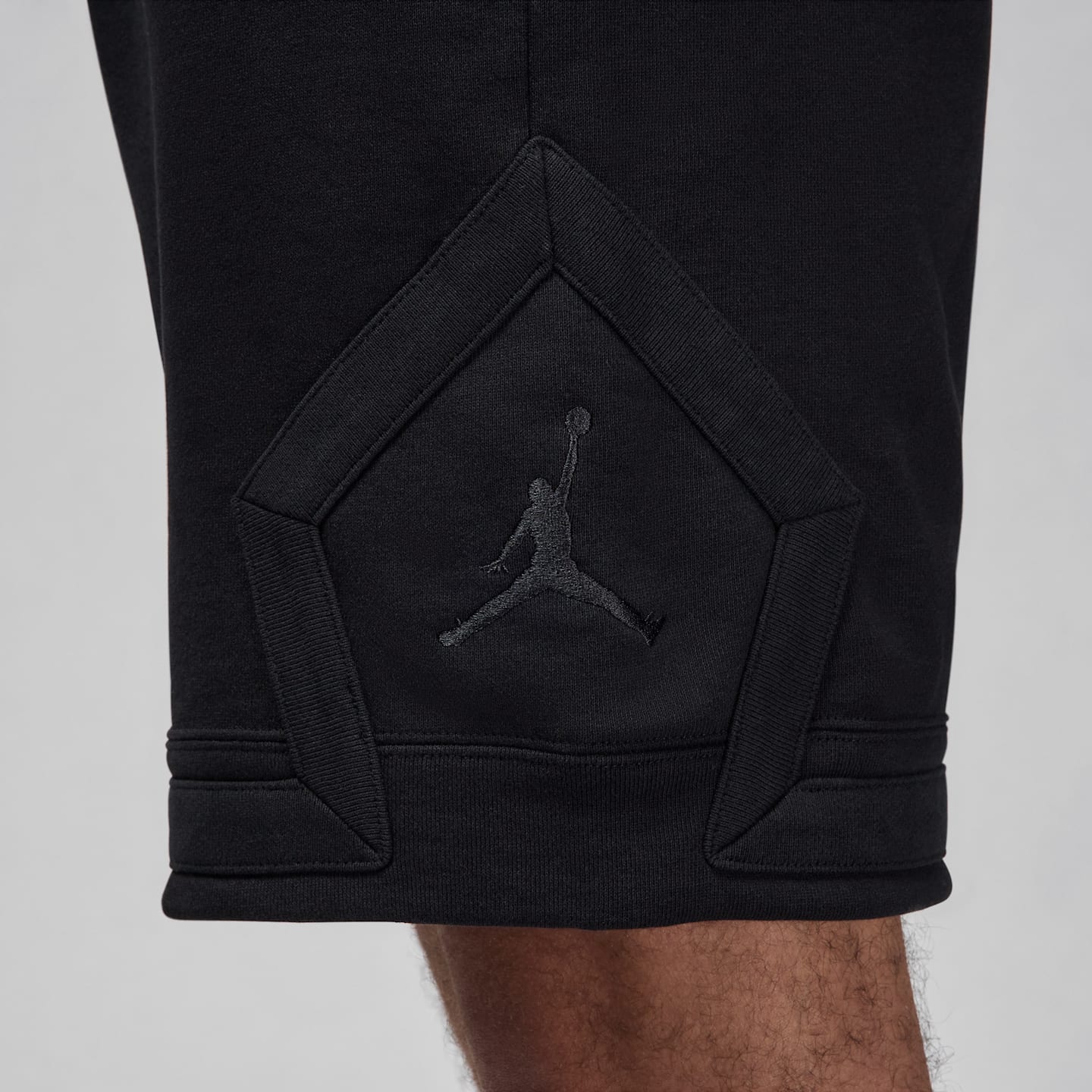 Мужские флисовые шорты Jordan Flight Diamond, цвет: Чёрный — фото 6