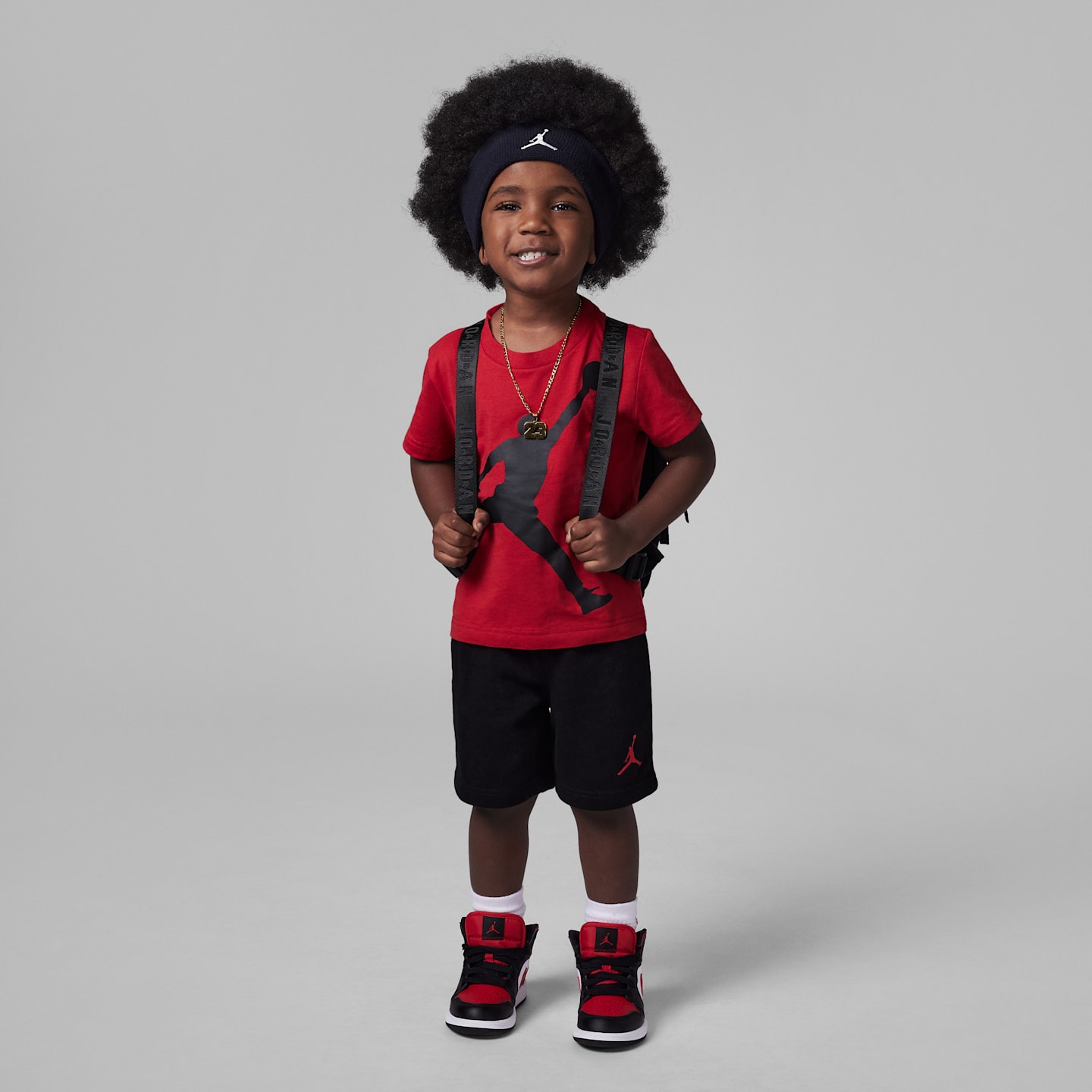 Детский комплект Jordan Jumbo Jumpman из шорт и футболки, 2 предмета, для малышей, цвет: Чёрный