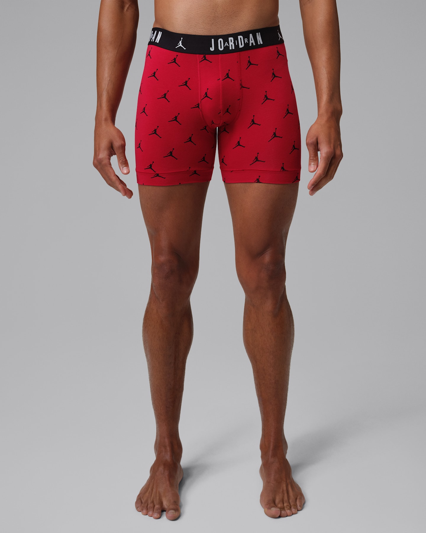 Мужские трусы-боксеры Jordan Flight Cotton Essentials, набор из 3 шт, цвет: Красный — фото 7