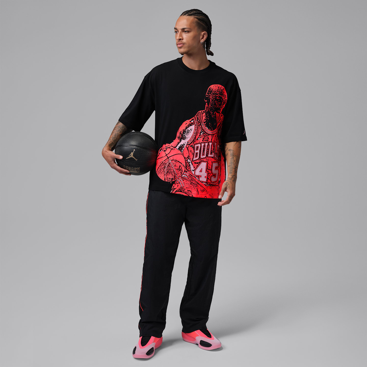 Мужская футболка Jordan Sport Dri-FIT Graphic, цвет: Чёрный — фото 6