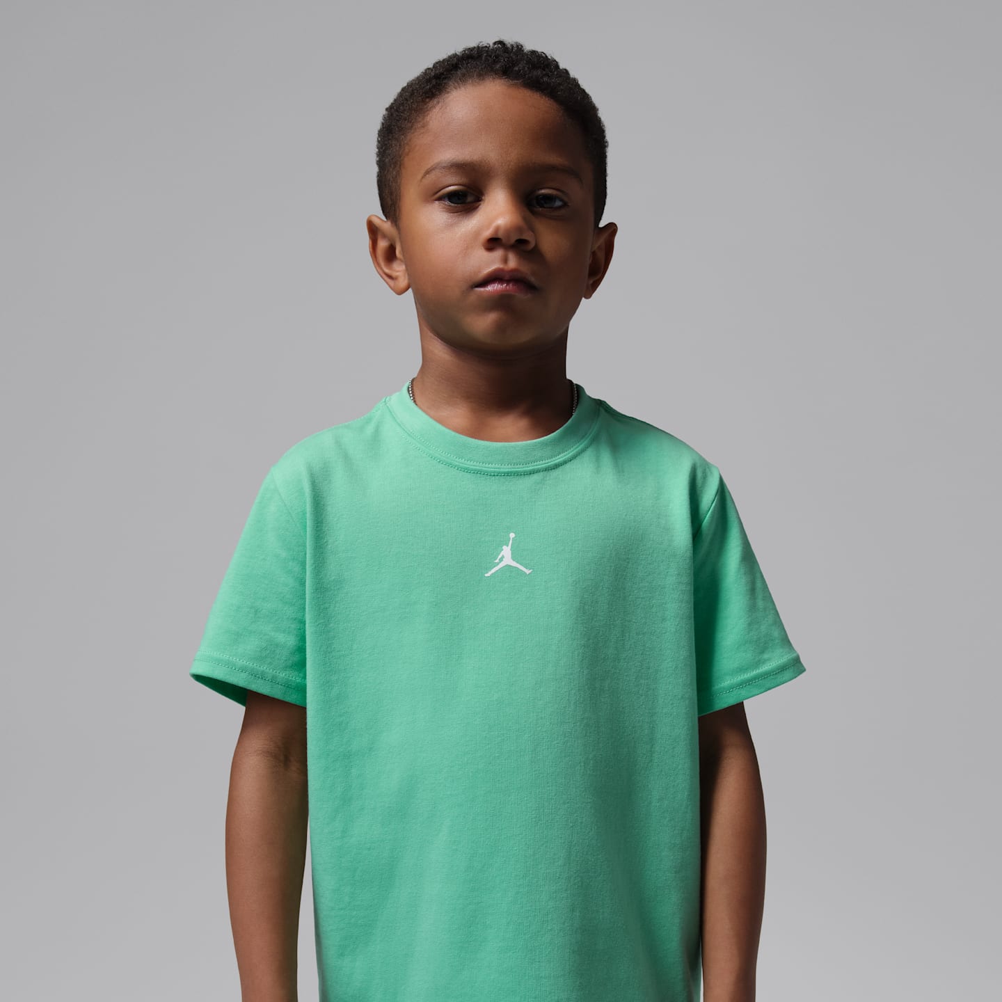 Детский комплект Jordan Jumpman из тканых шорт и футболки, 2 предмета, цвет: Пепельный зелёный — фото 3
