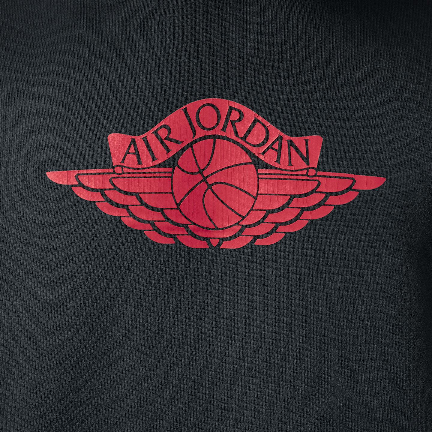 Мужское флисовое худи Jordan Flight Wings, цвет: Чёрный / Красный — фото 4
