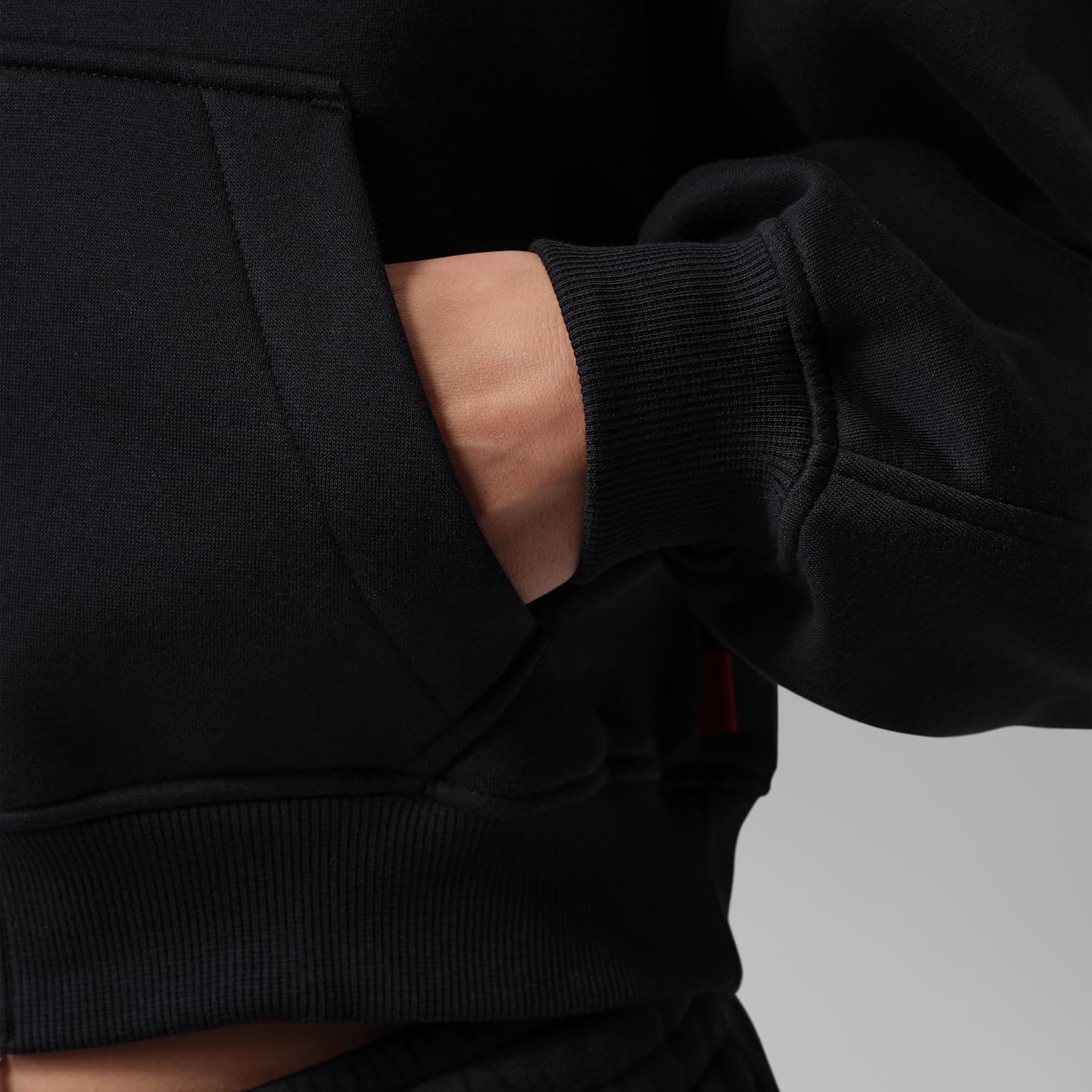 Женское худи Jordan Brooklyn Cropped Full-Zip, цвет: Чёрный — фото 5