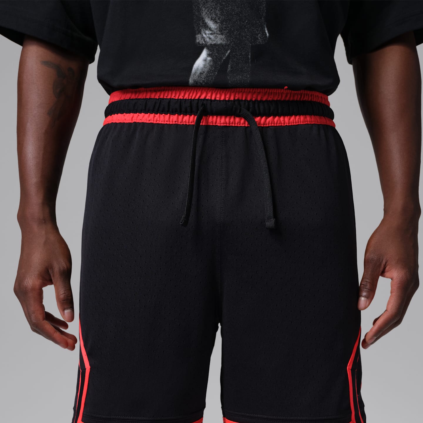 Мужские сетчатые шорты Jordan Sport Dri-FIT Diamond, цвет: Чёрный — фото 2