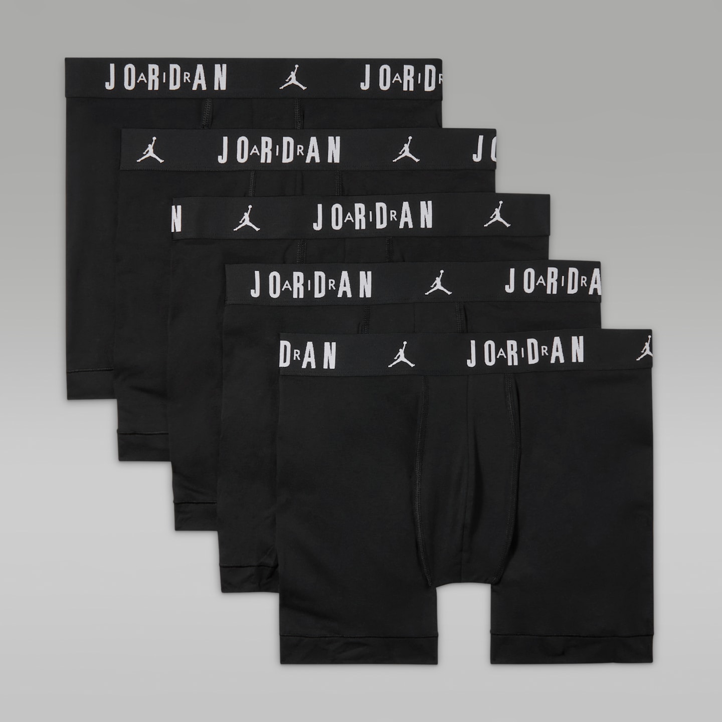 Трусы-боксеры Dri-FIT для мужчин, хлопок, 5 шт. — Jordan, цвет: Чёрный — фото 5