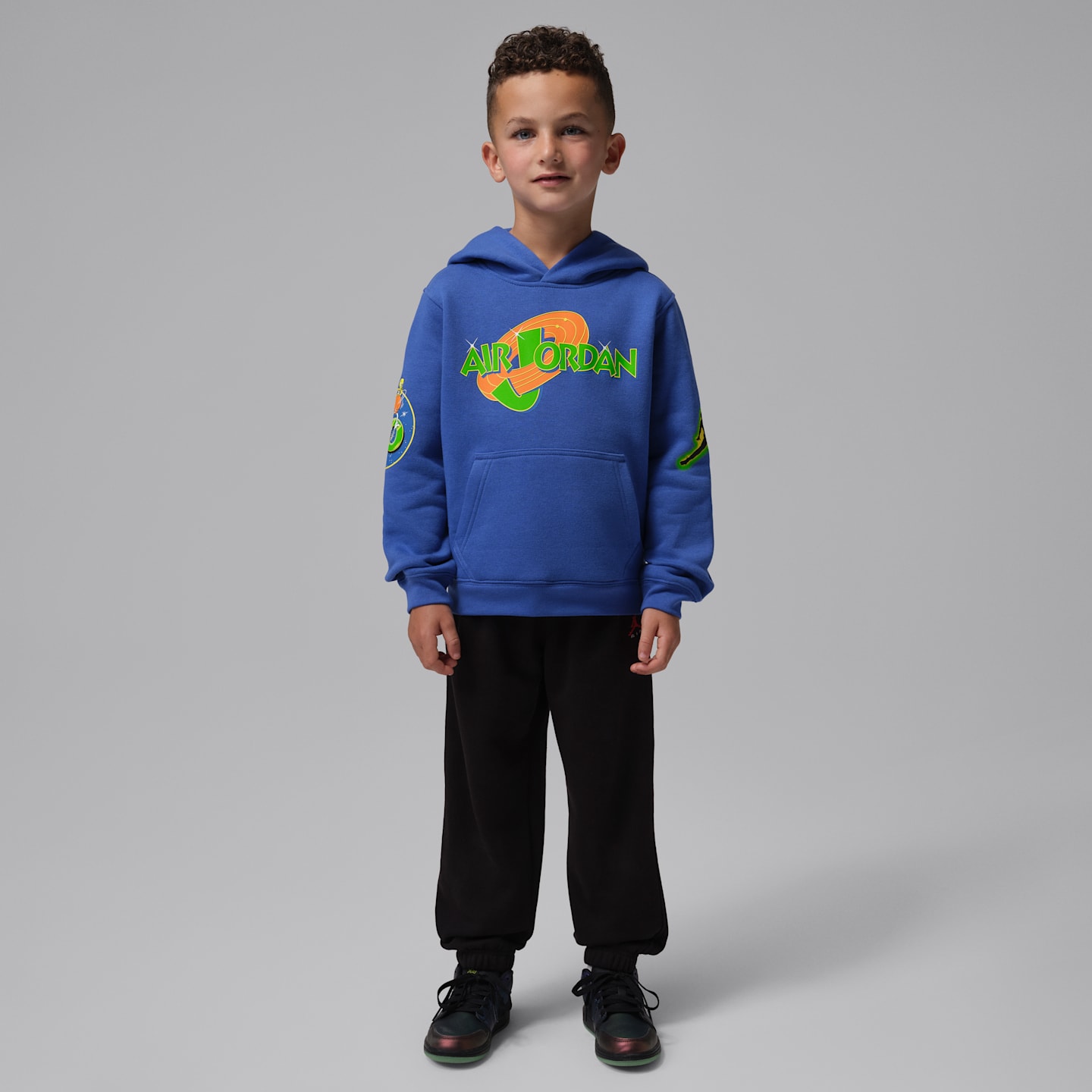 Детское худи Jordan Space Jam 30 Pullover, цвет: Королевский синий — фото 10
