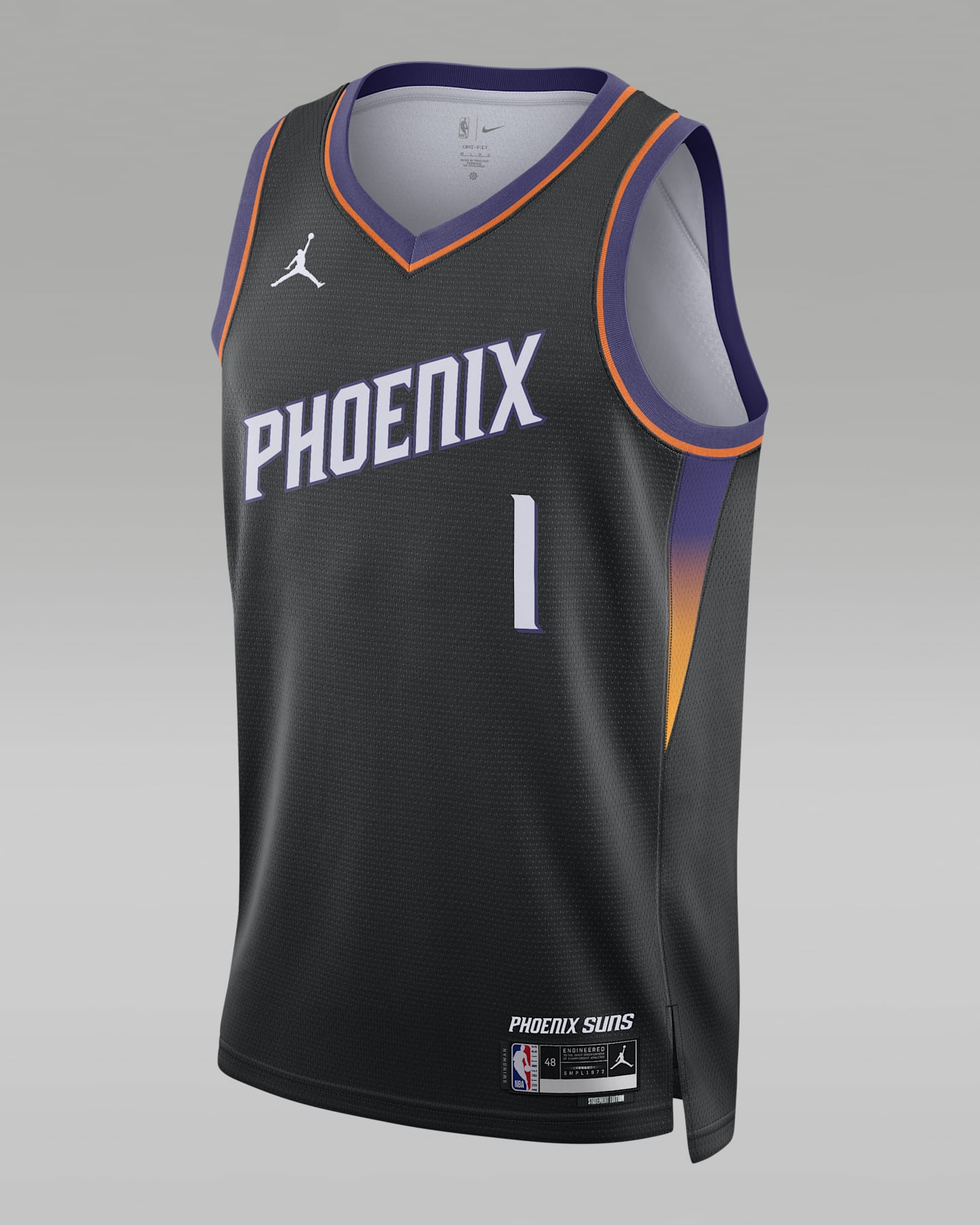 Мужское джерси Nike Phoenix Suns 2025/26 Statement Edition Swingman Dri-FIT NBA, цвет: Чёрный — фото 3