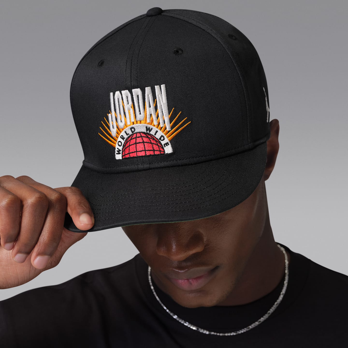 Кепка Jordan Essentials Pro Structured с прямым козырьком, цвет: Чёрный / Зелёный — фото 4