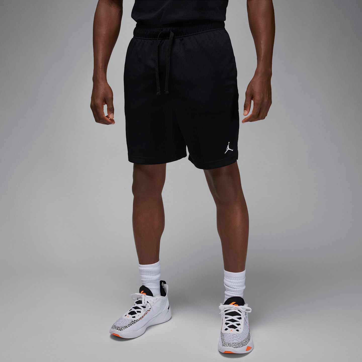 Мужские сетчатые шорты Jordan Sport Dri-FIT, цвет: Чёрный / Белый — фото 3