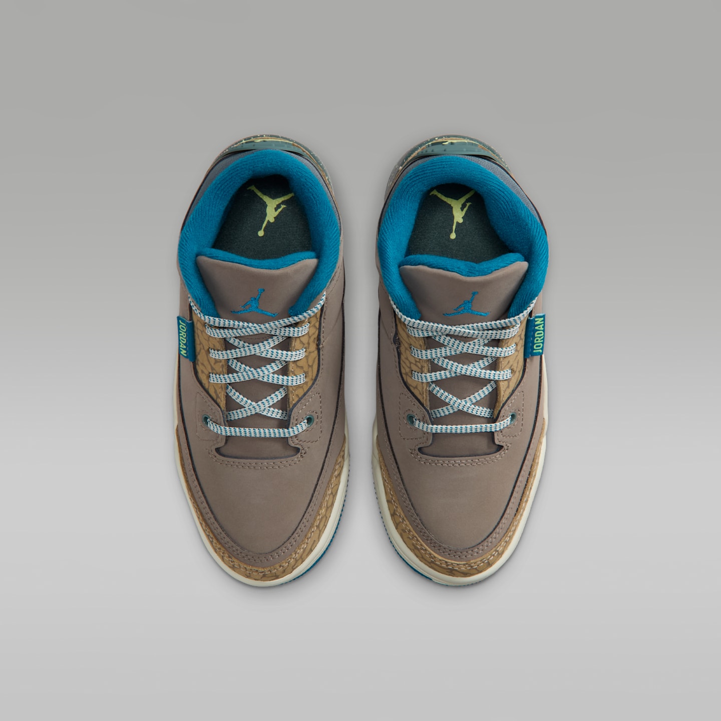 Детские кроссовки Jordan 3 Retro, цвет: Оливковый серый / Хаки — фото 4
