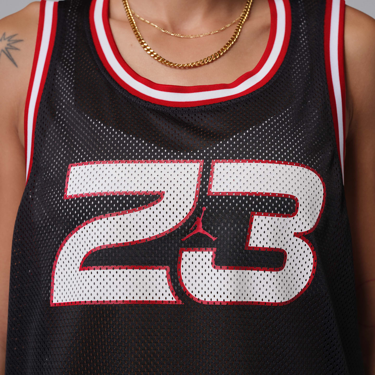 Женский топ Jordan Brooklyn Jersey, цвет: Чёрный / Красный — фото 4